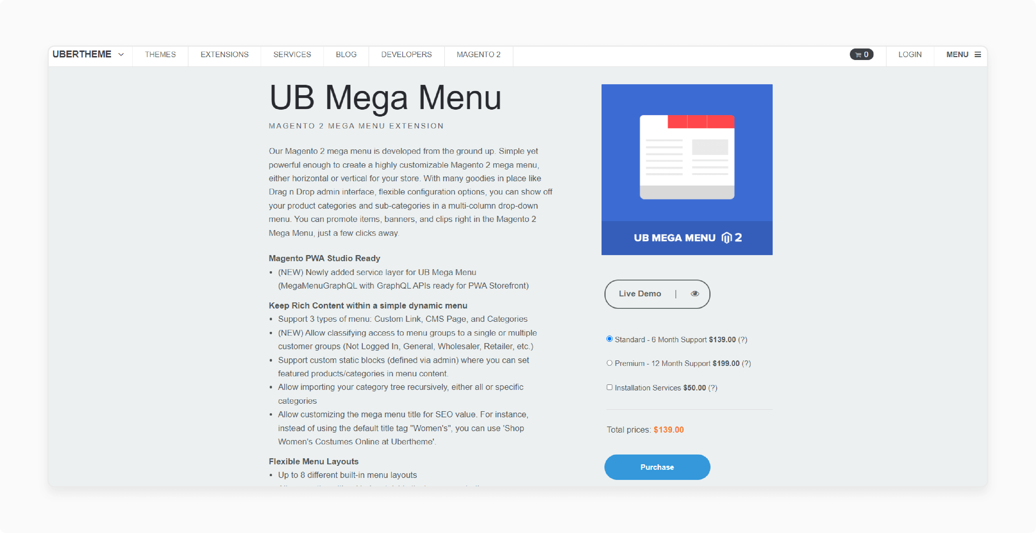 Ubertheme Magento 2 Mega Menu