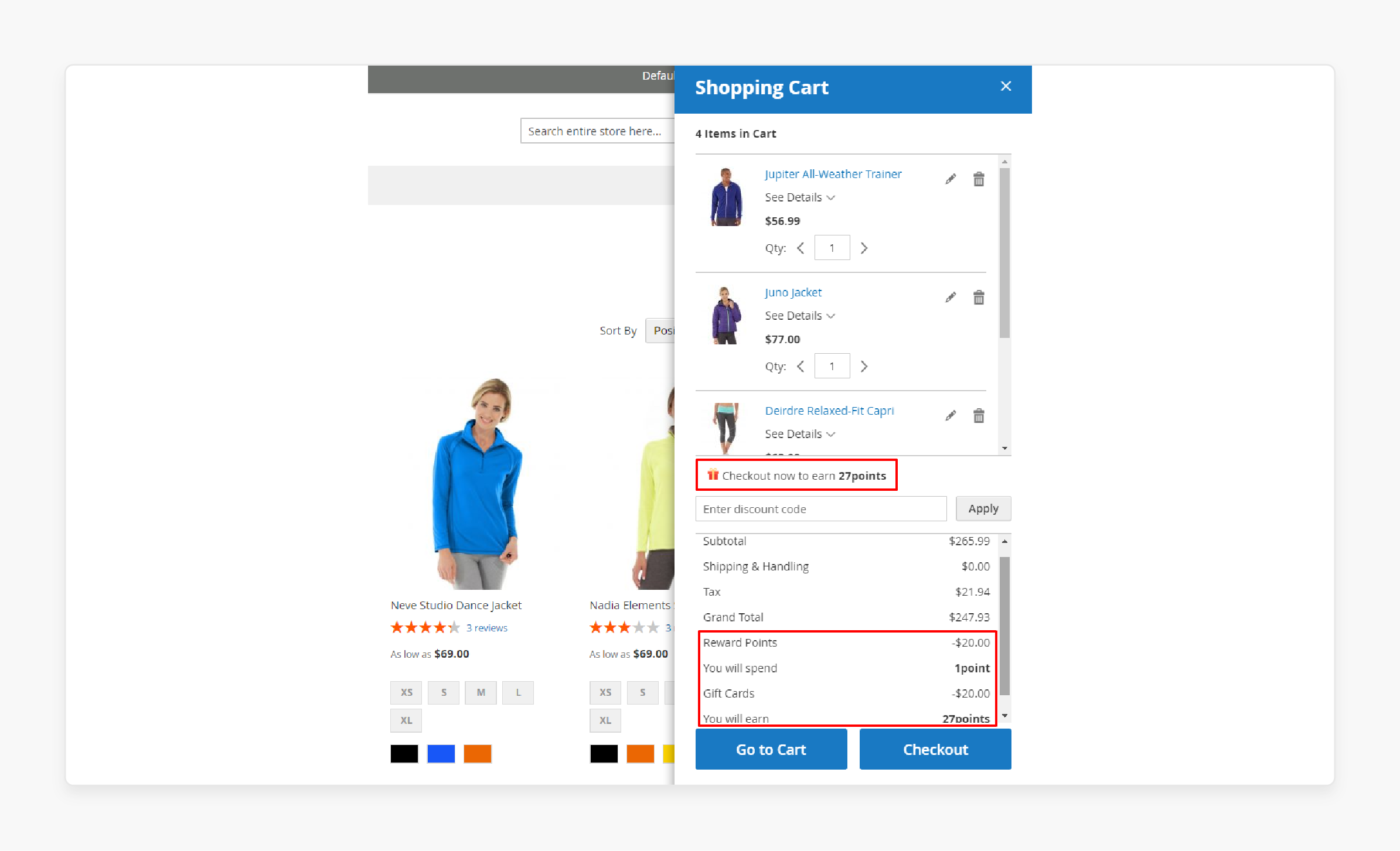 Allow coupon codes on Minicart Addons in Magento 2