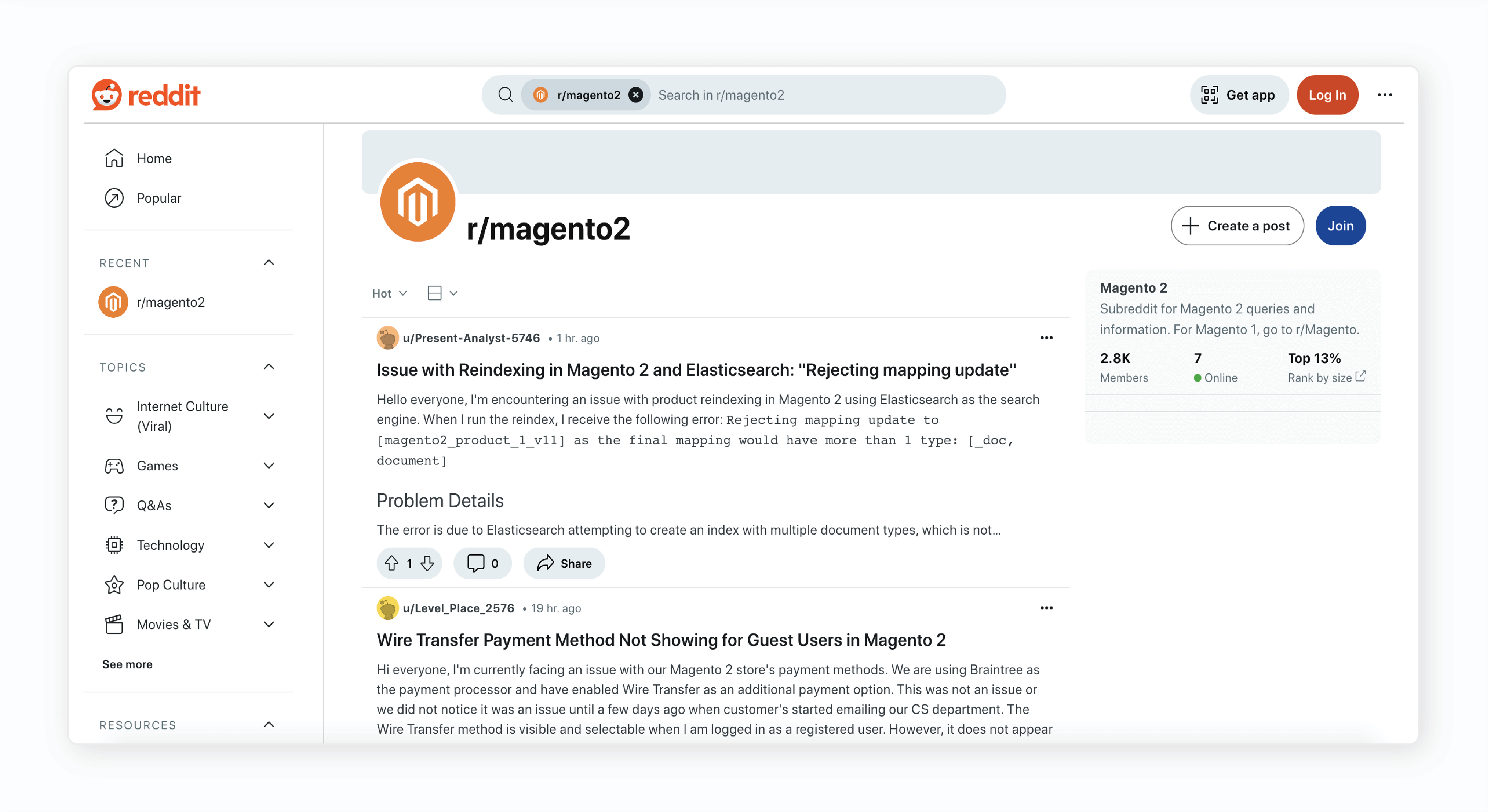 Top Magento Forums: Reddit (r/Magento)