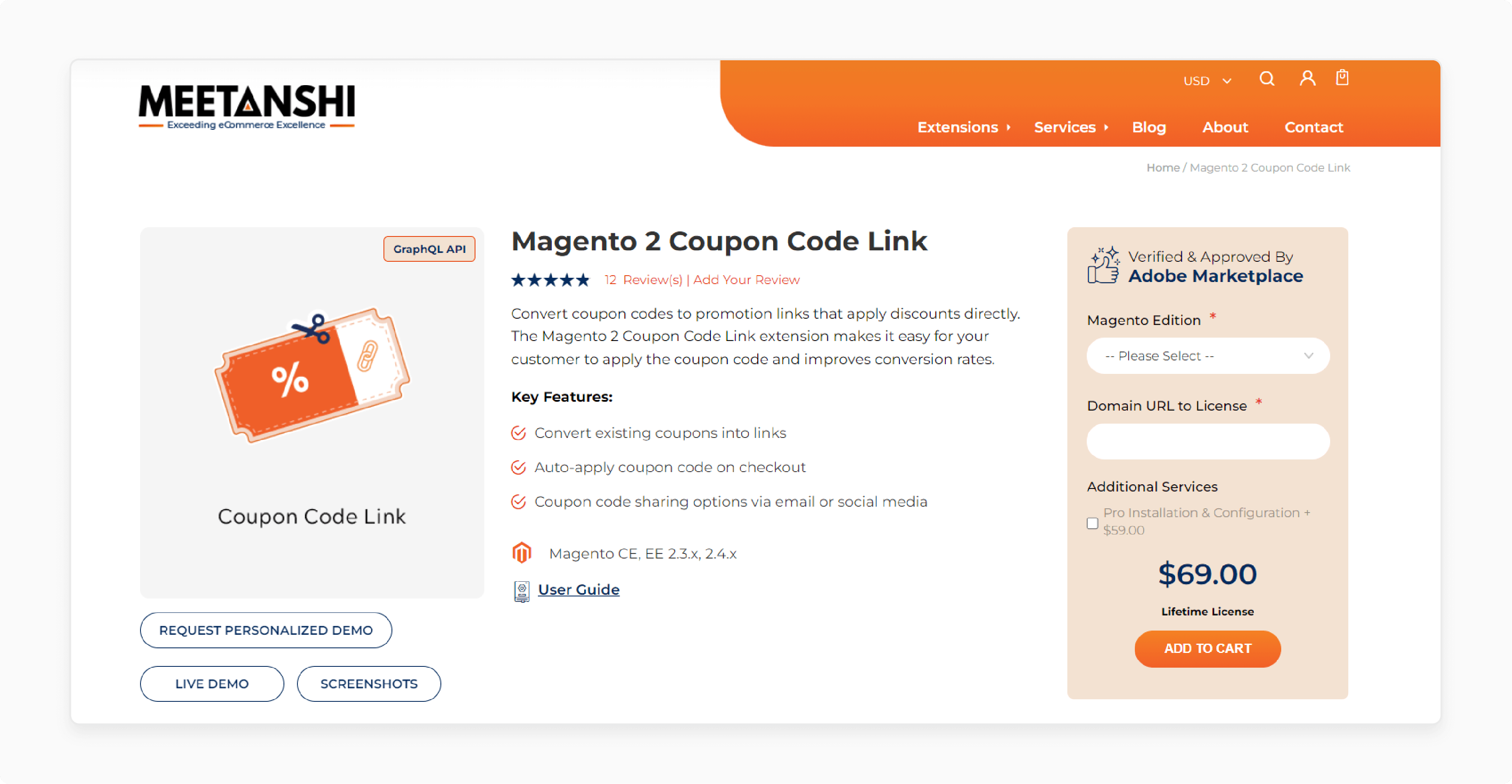 Magento 2 Coupon Link Extension by Meetanshi