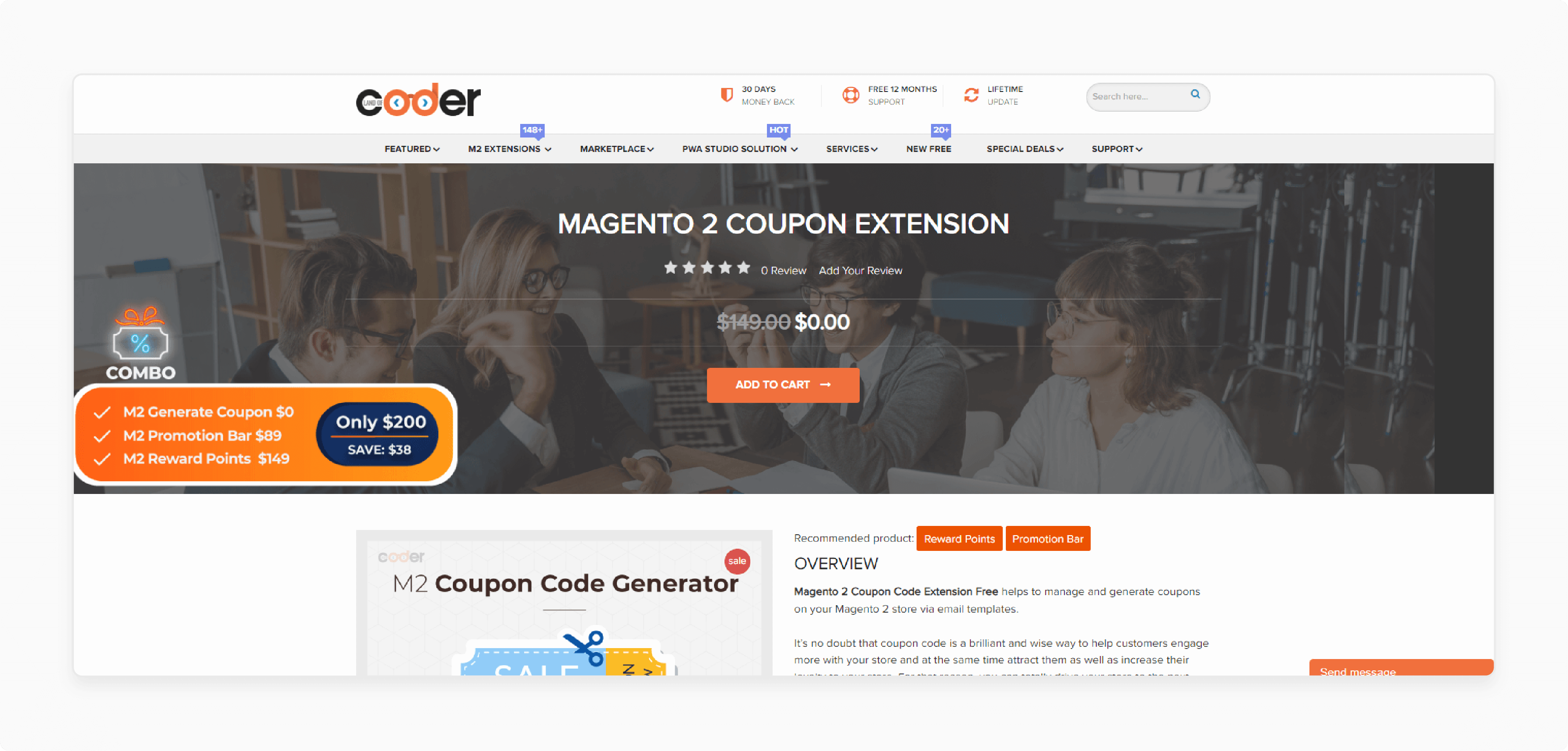 Free Magento 2 Coupon Extension by LandOfCoder