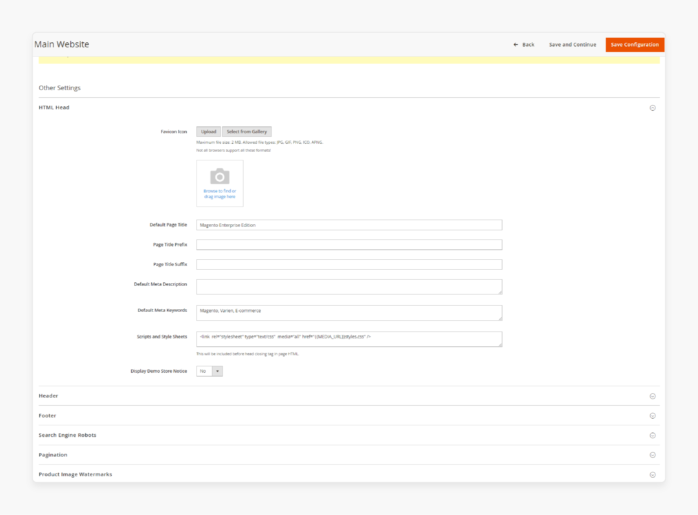 Step 4: Configure Theme Settings