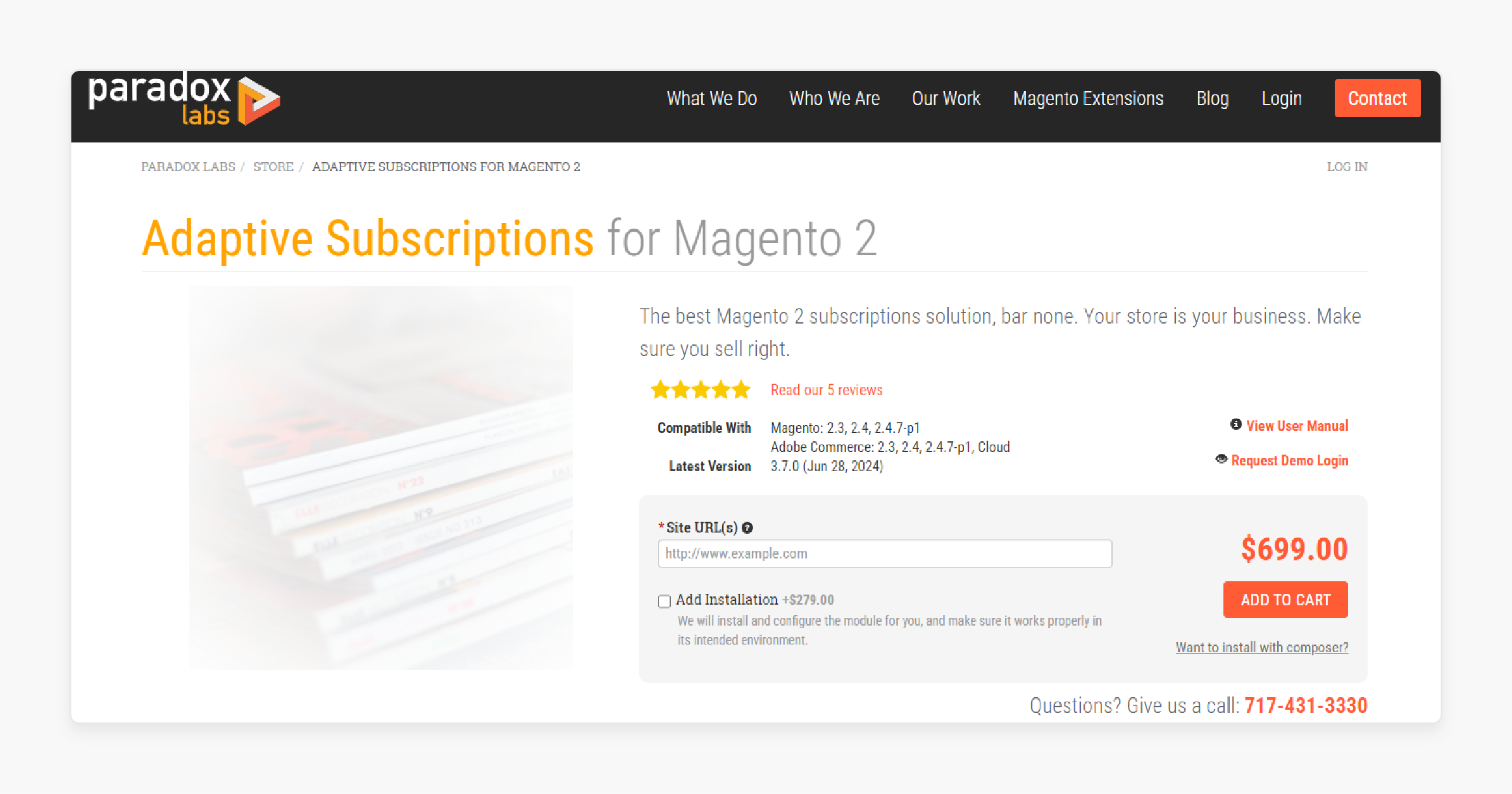 adaptive subscriptions extension for Magento 2 by ParadoxLabs