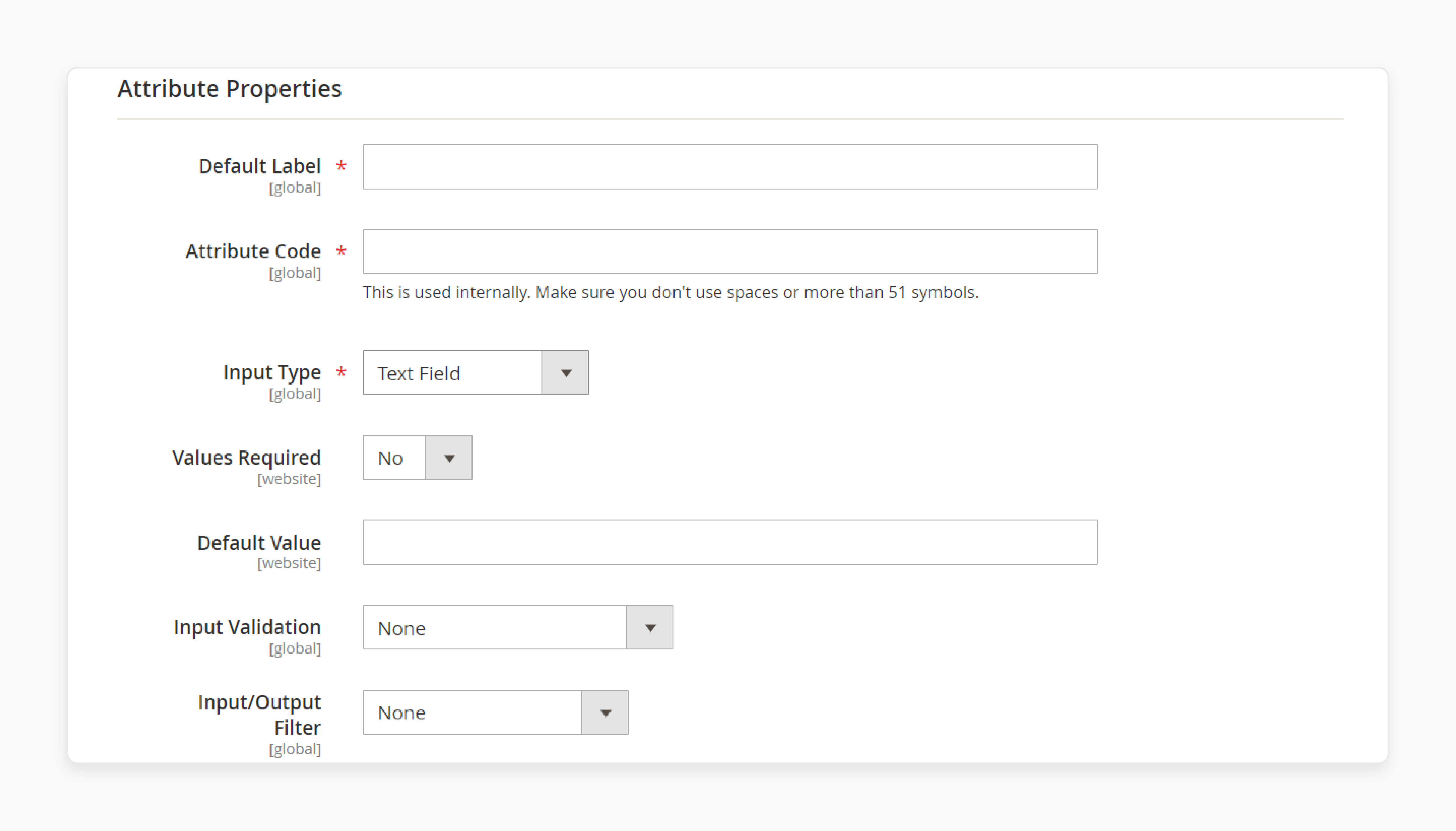 Setting attribute properties in Magento 2