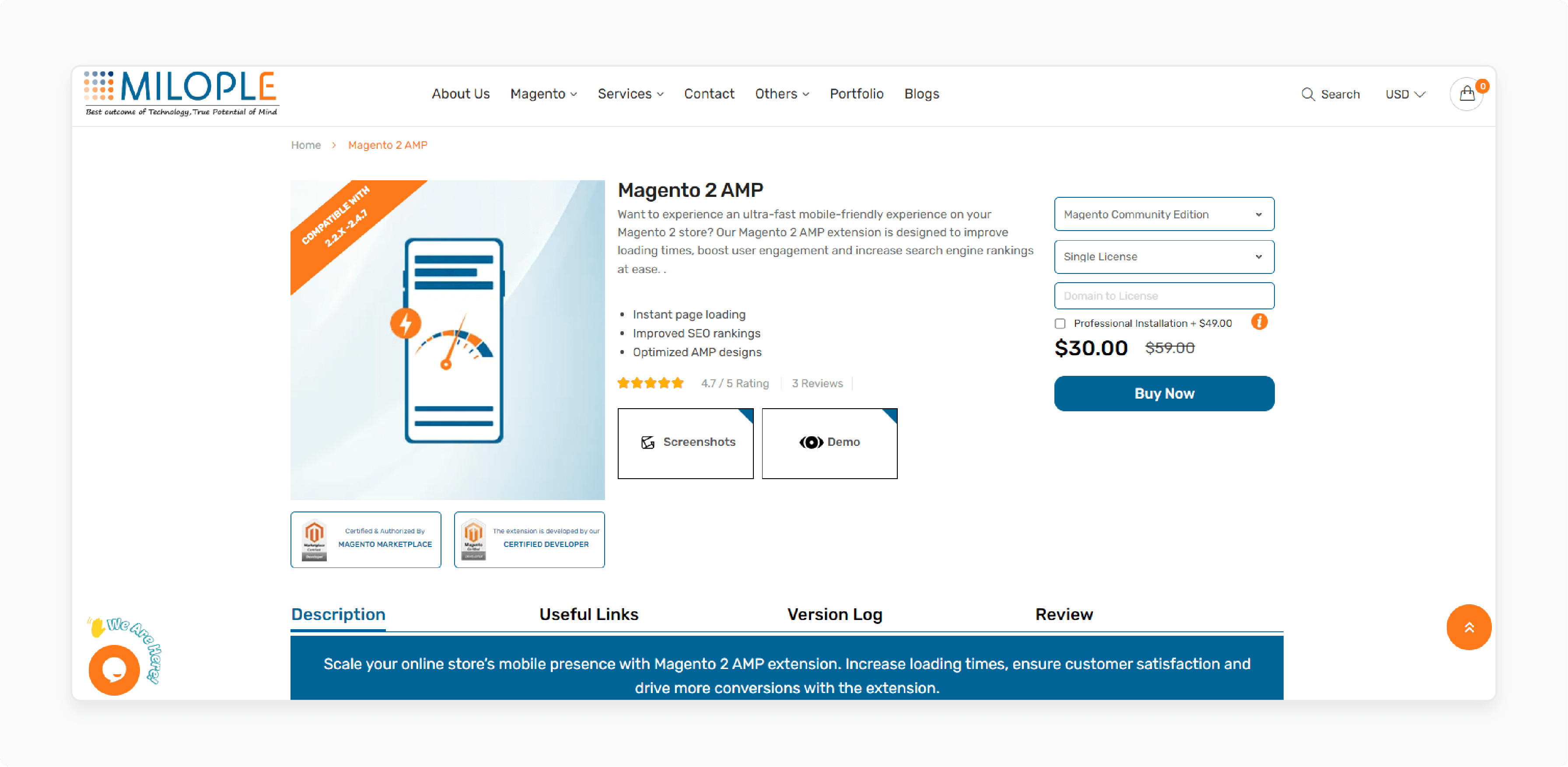 Magento 2 AMP Plugin by Milople