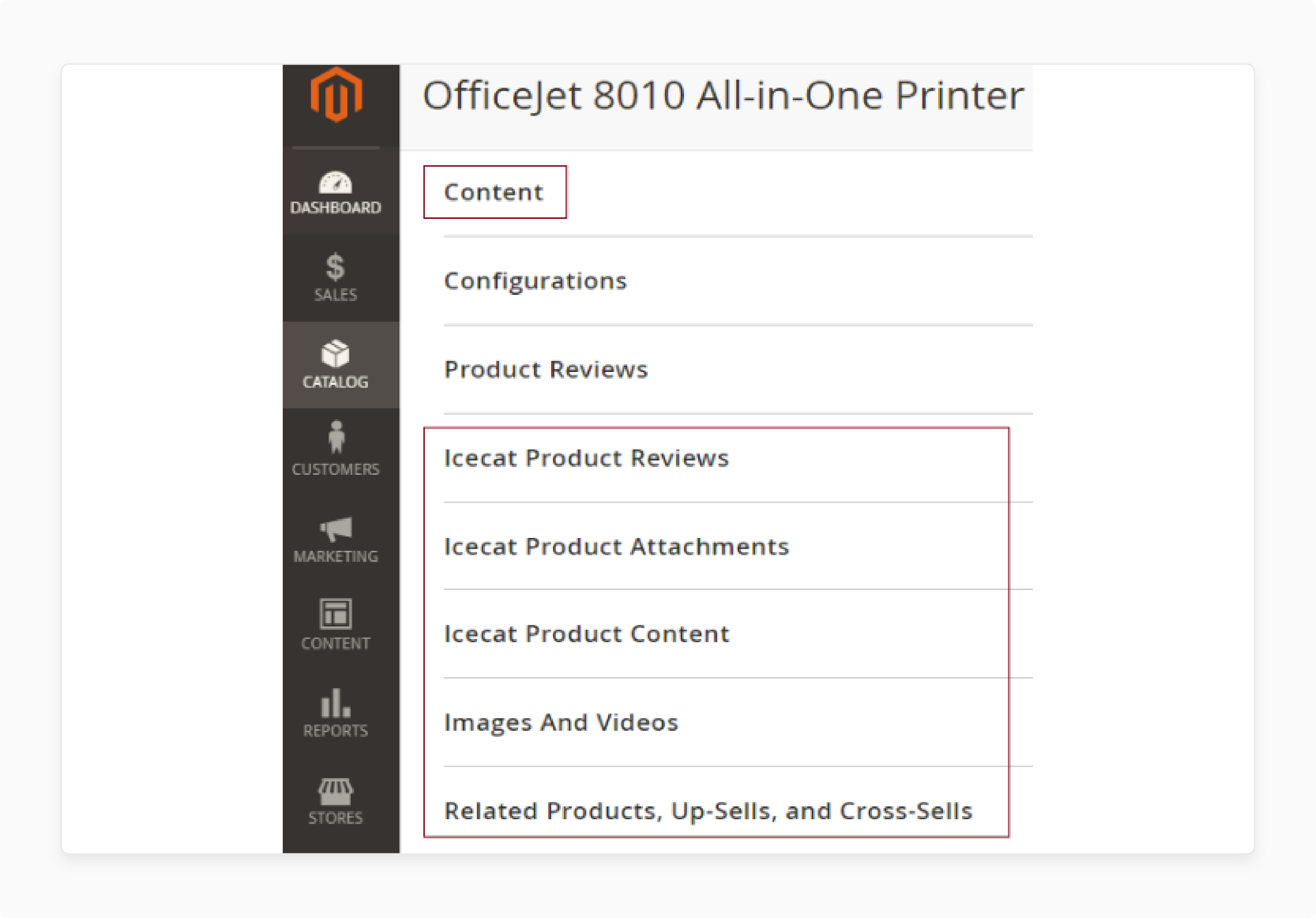 Product details page with Icecat Magento integration