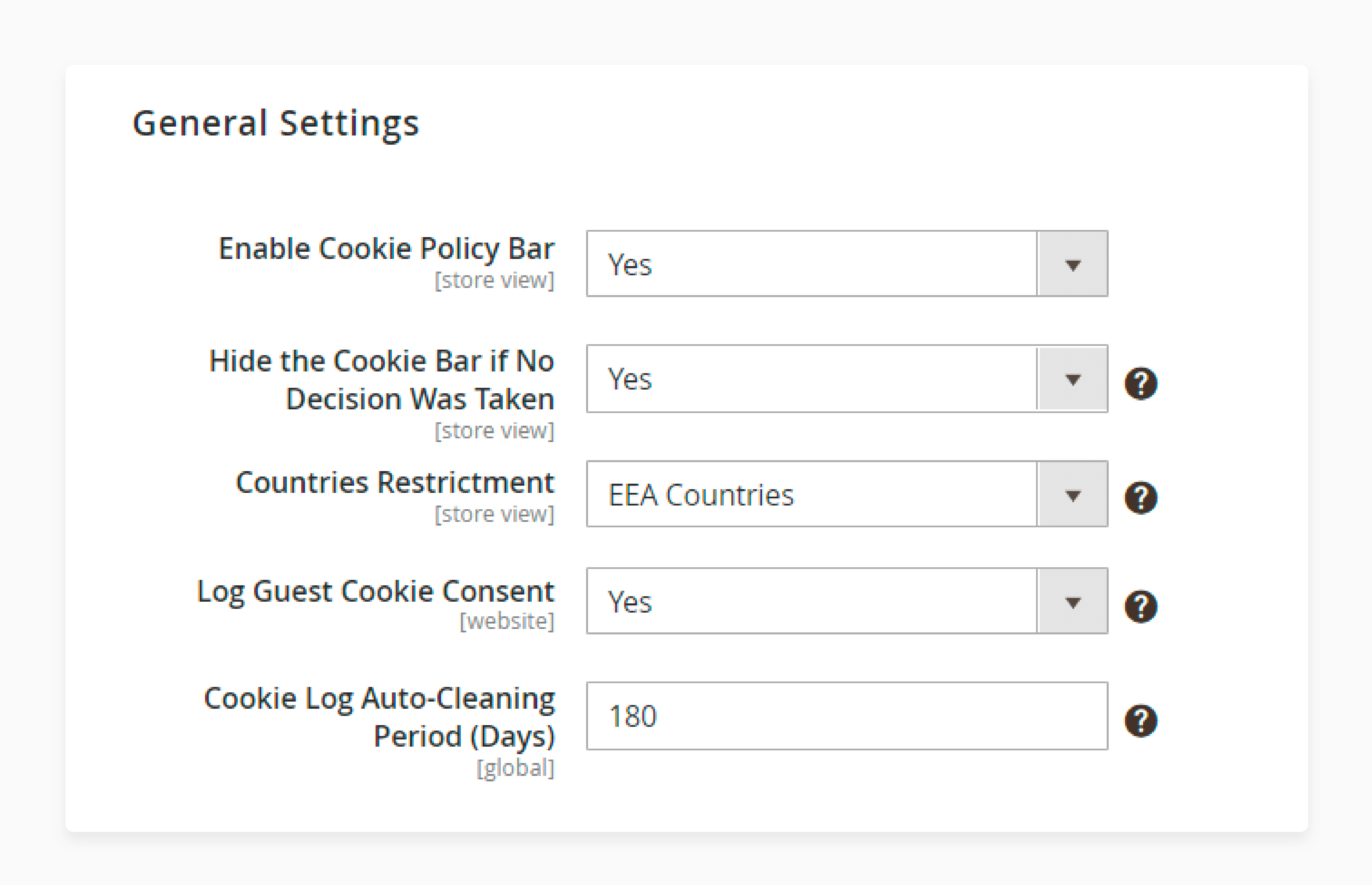 Customizing cookie consent options and settings in Magento LGPD