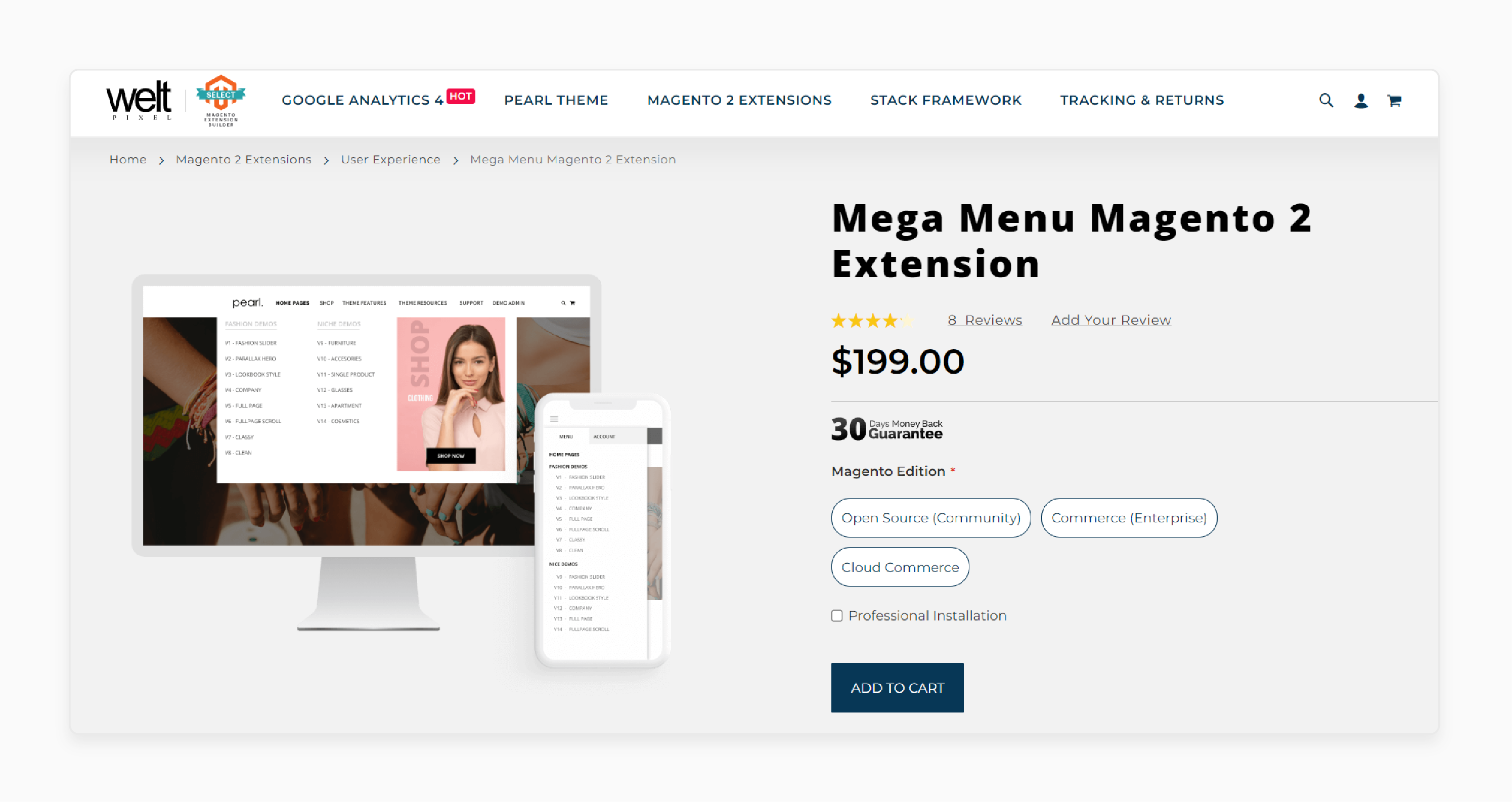 Customizable Mega Menu Extension for Magento 2 by WeltPixel