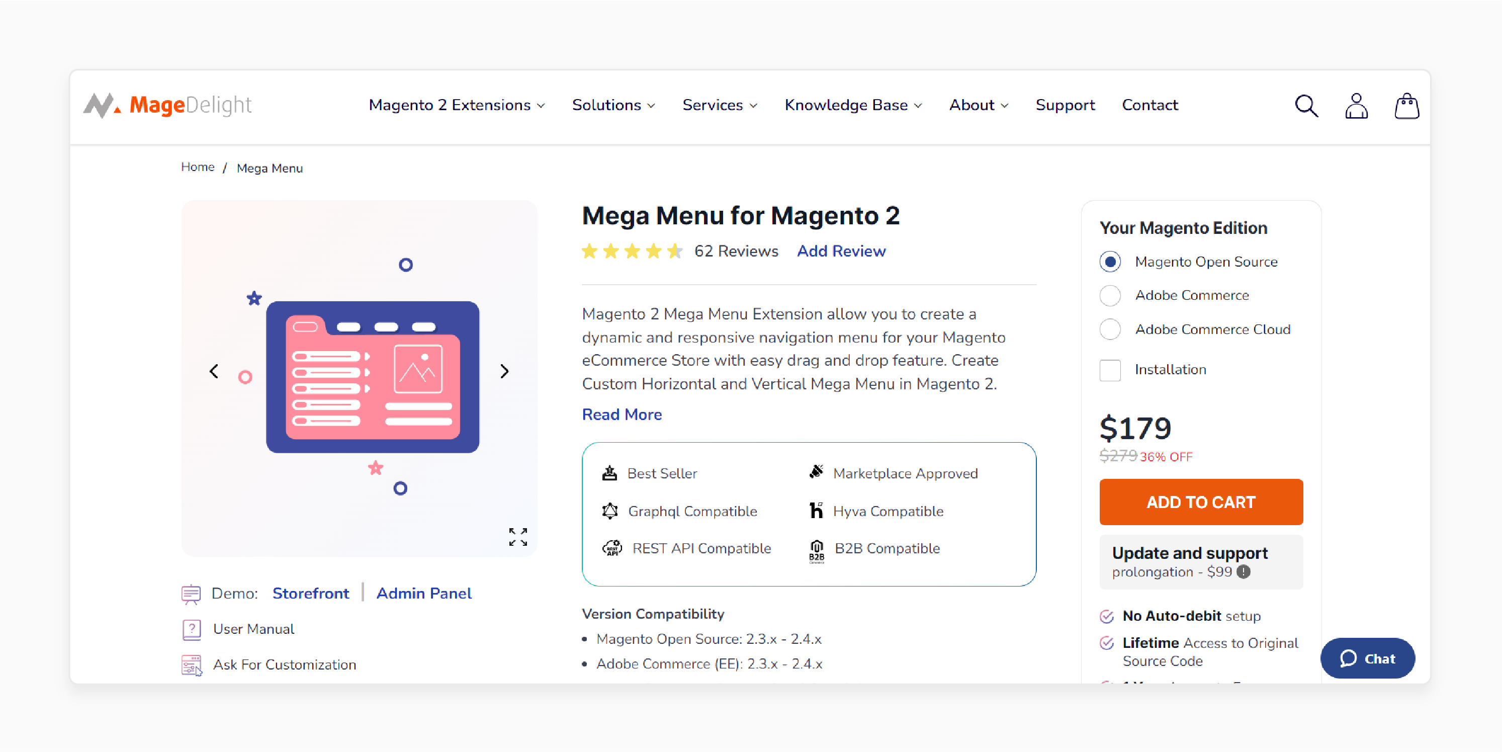 Mega Menu Extension for Magento 2 by MageDelight with drag and drop feature