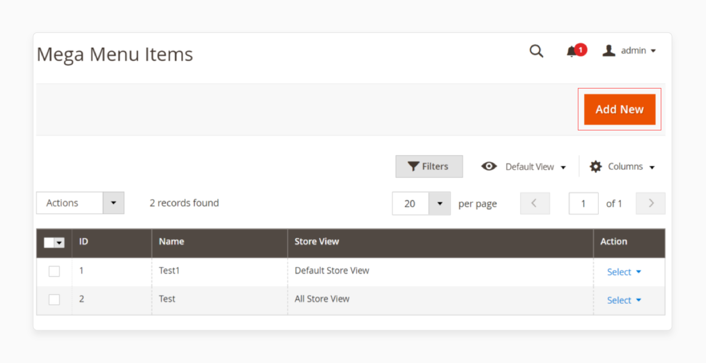 Add new mega menus in Magento 2 Mega Menu Extension