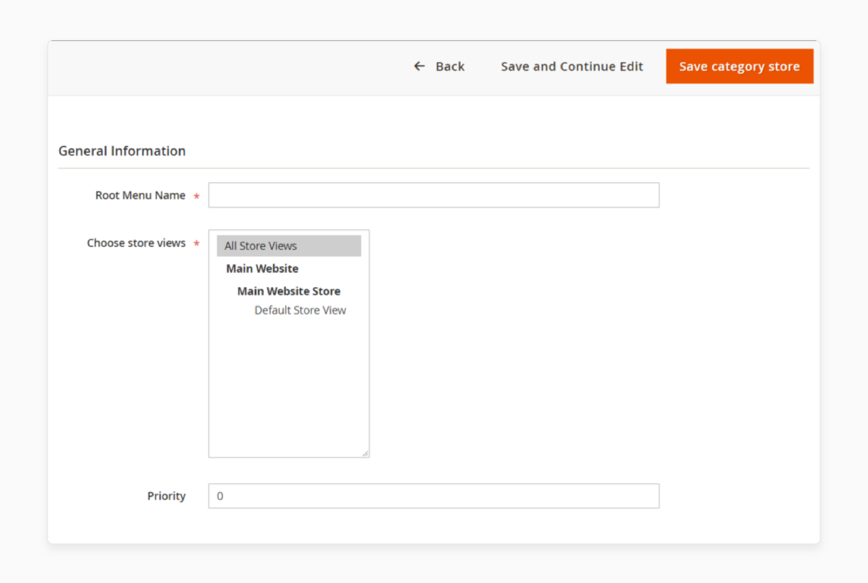 Enter the name of your menu in Magento 2 Mega Menu Extension