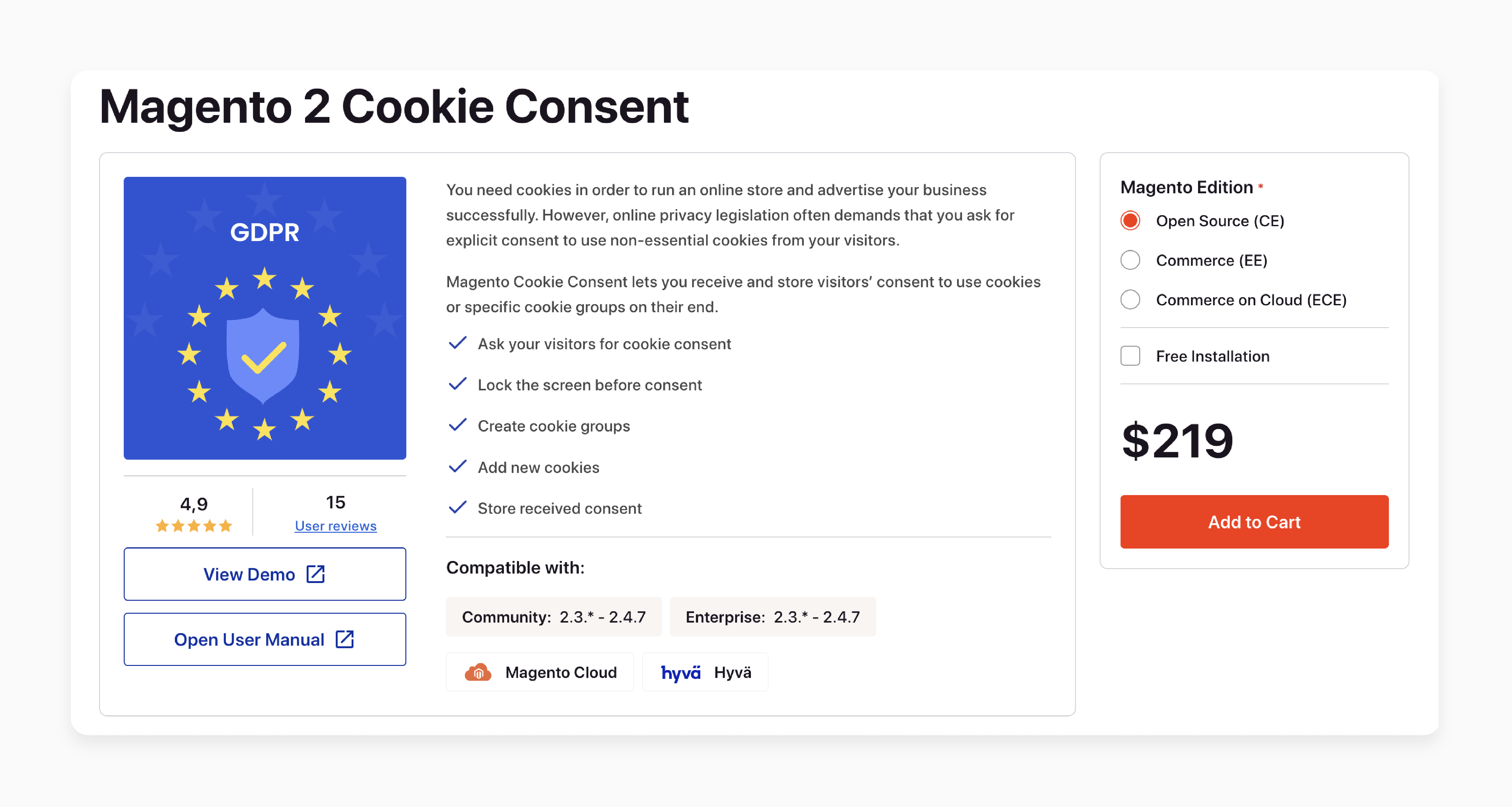 Mirasvit Magento 2 Cookie Consent Extension