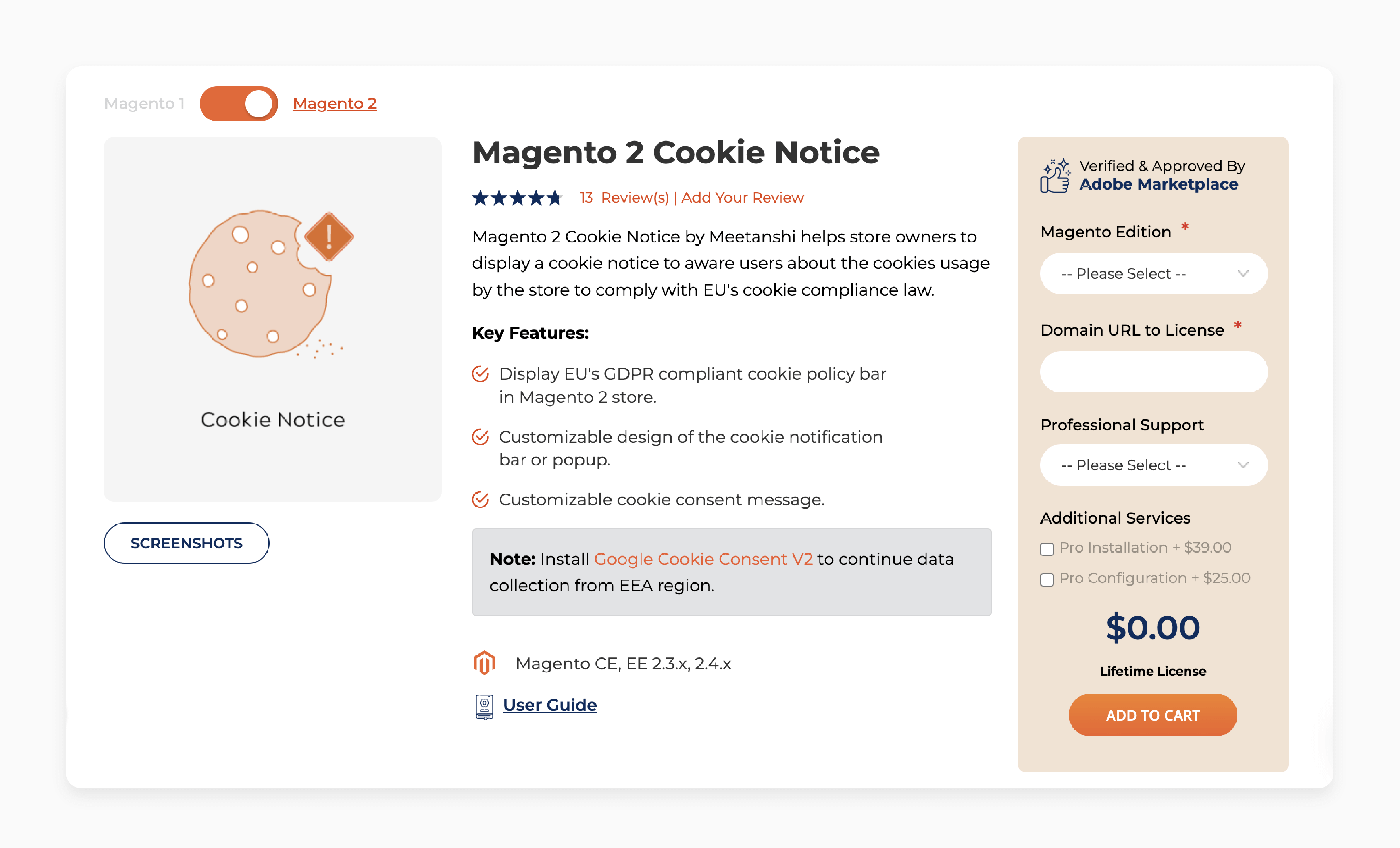 Meetanshi Magento 2 Cookie Consent Extension