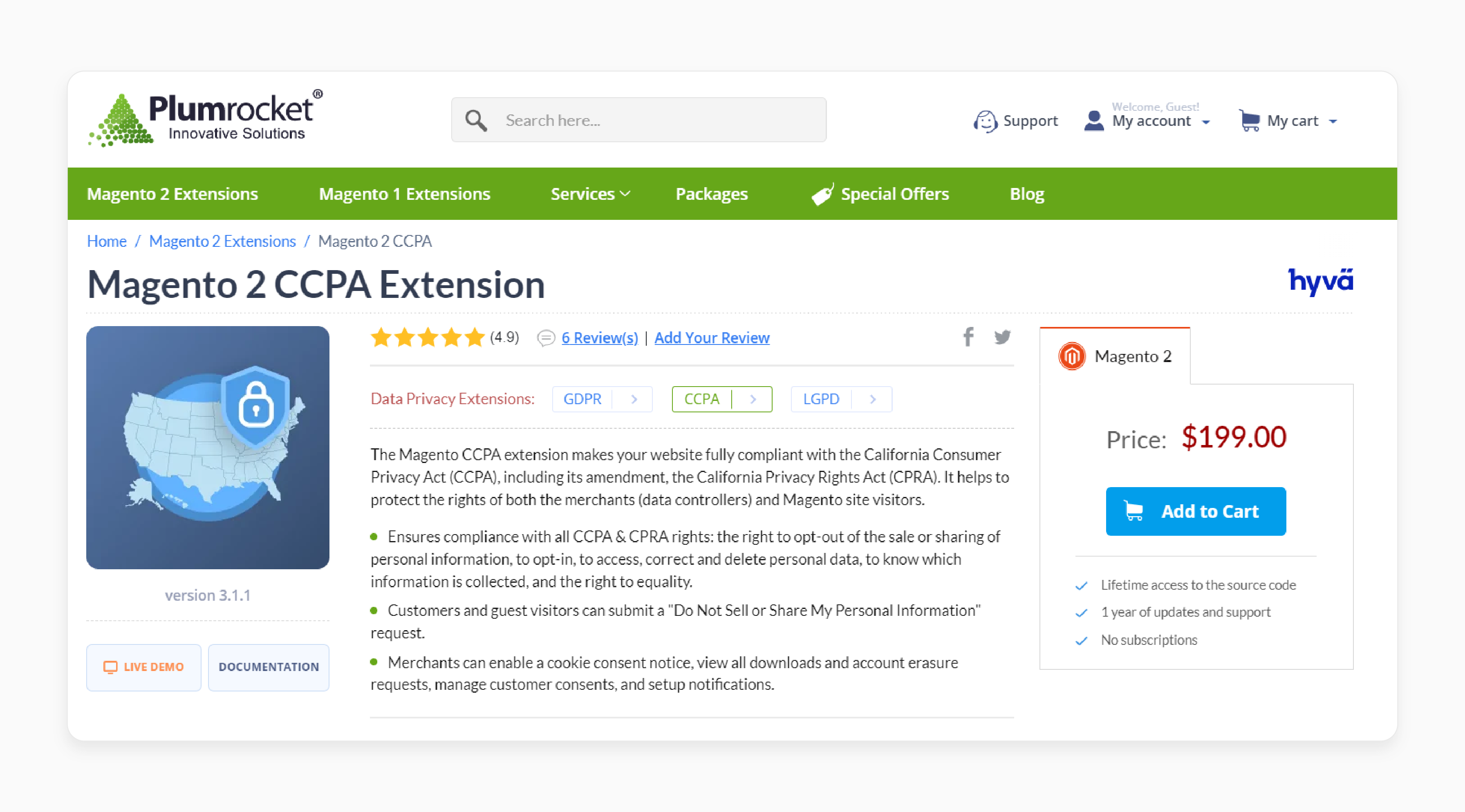 Magento 2 CCPA extension by Plumrocket