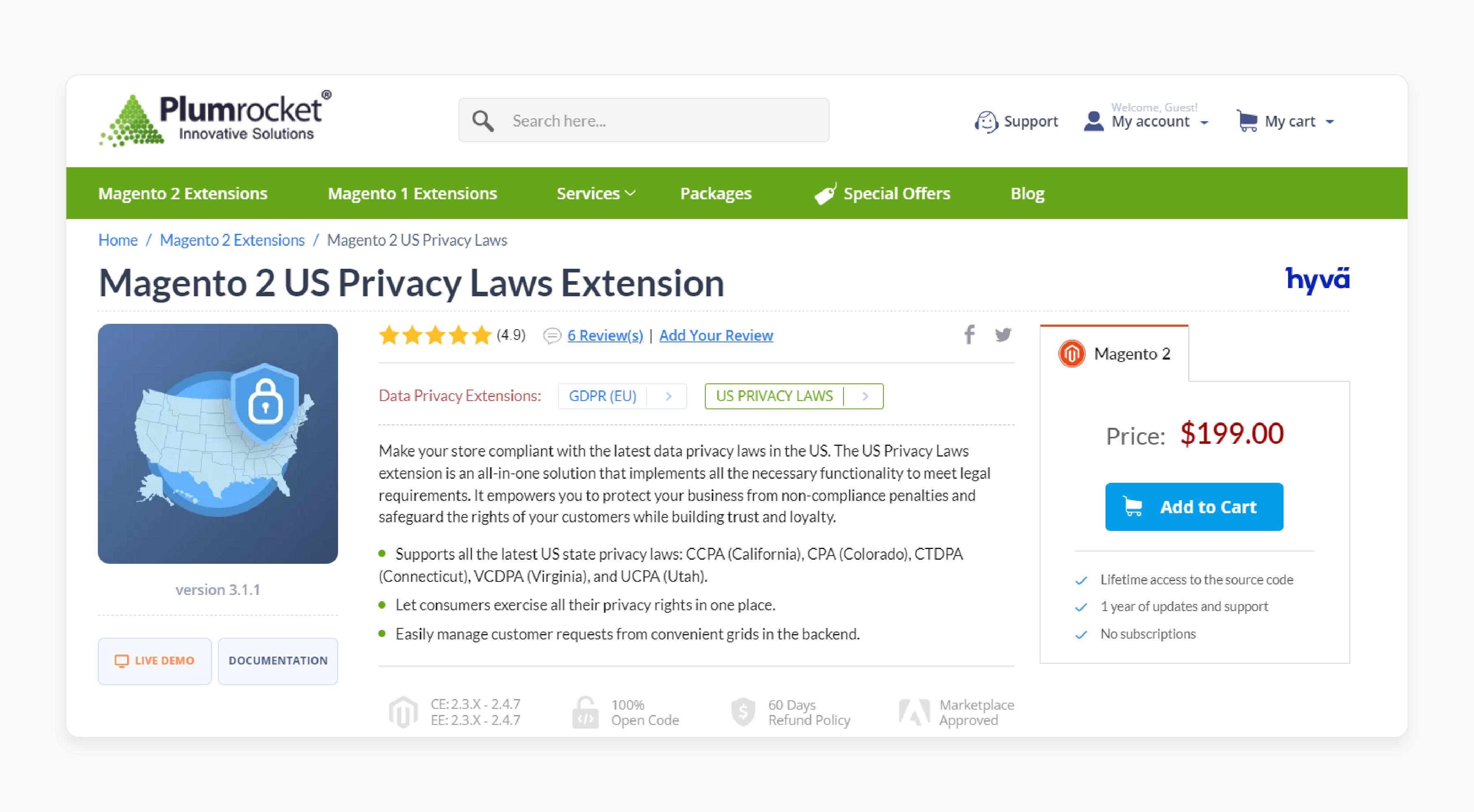 Magento 2 US Privacy Laws Extension by Plumrocket