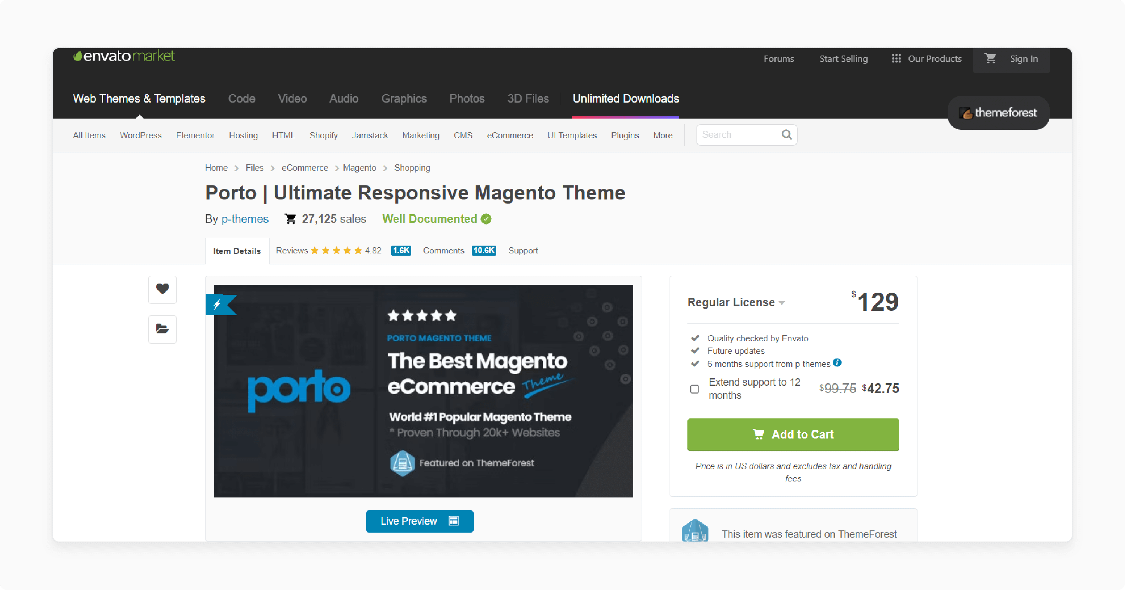 Porto Ultimate Responsive Magento Theme by p-themes