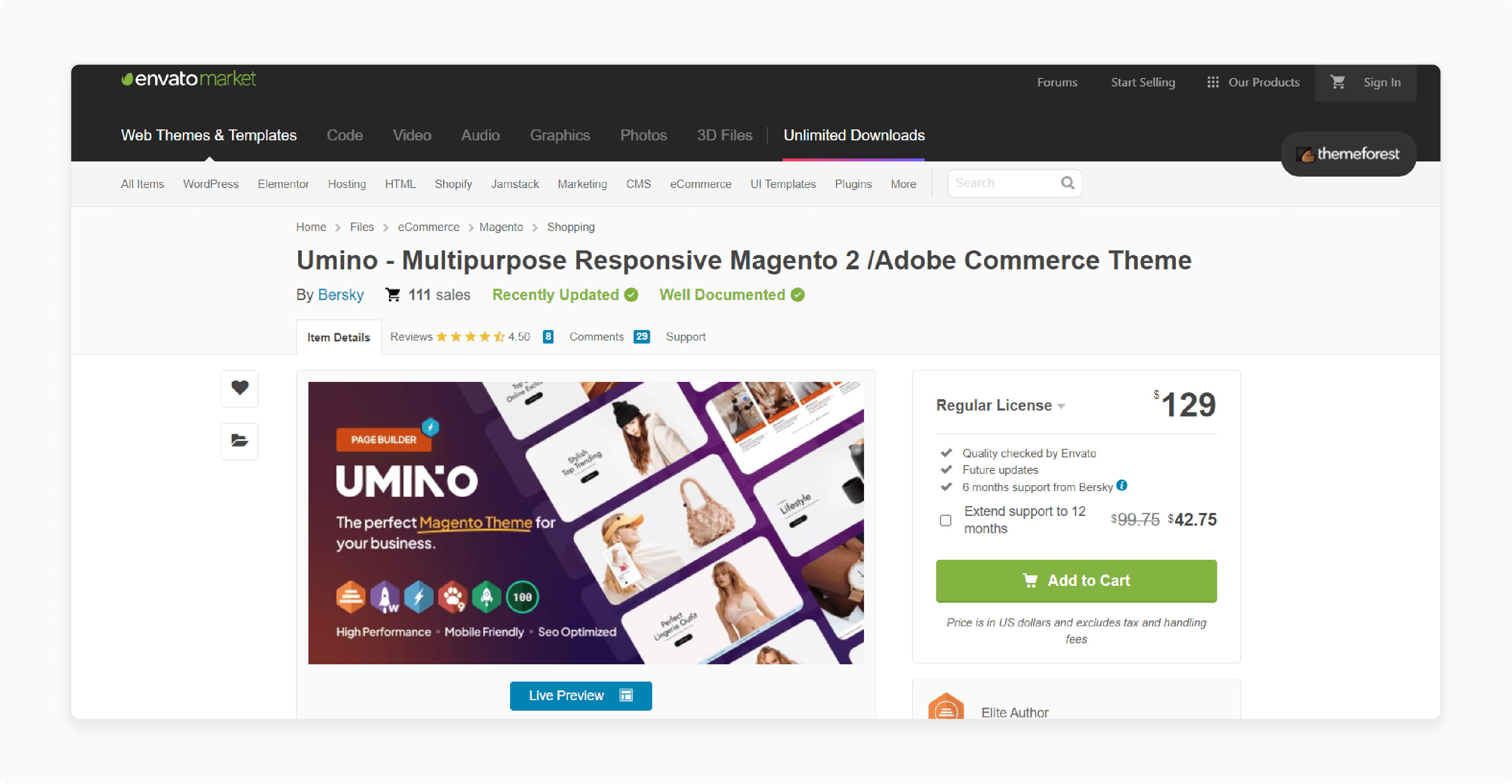 Umino Multipurpose responsive Magento 2/Adobe Commerce theme by Bersky