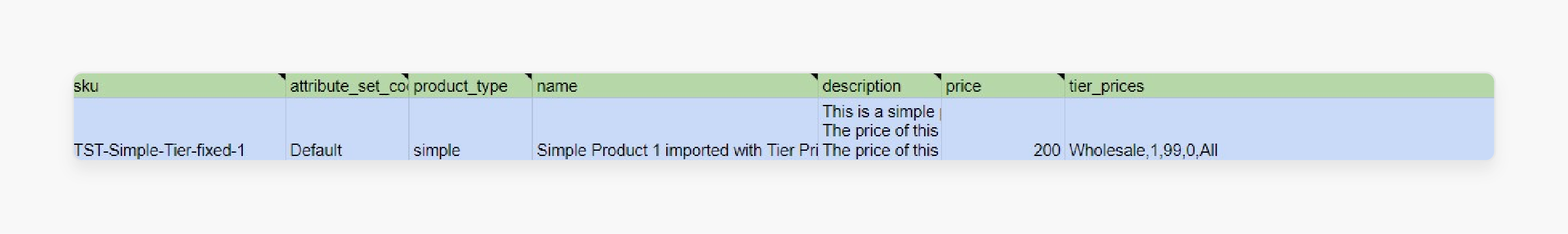 Group price product page import table for Magento 2