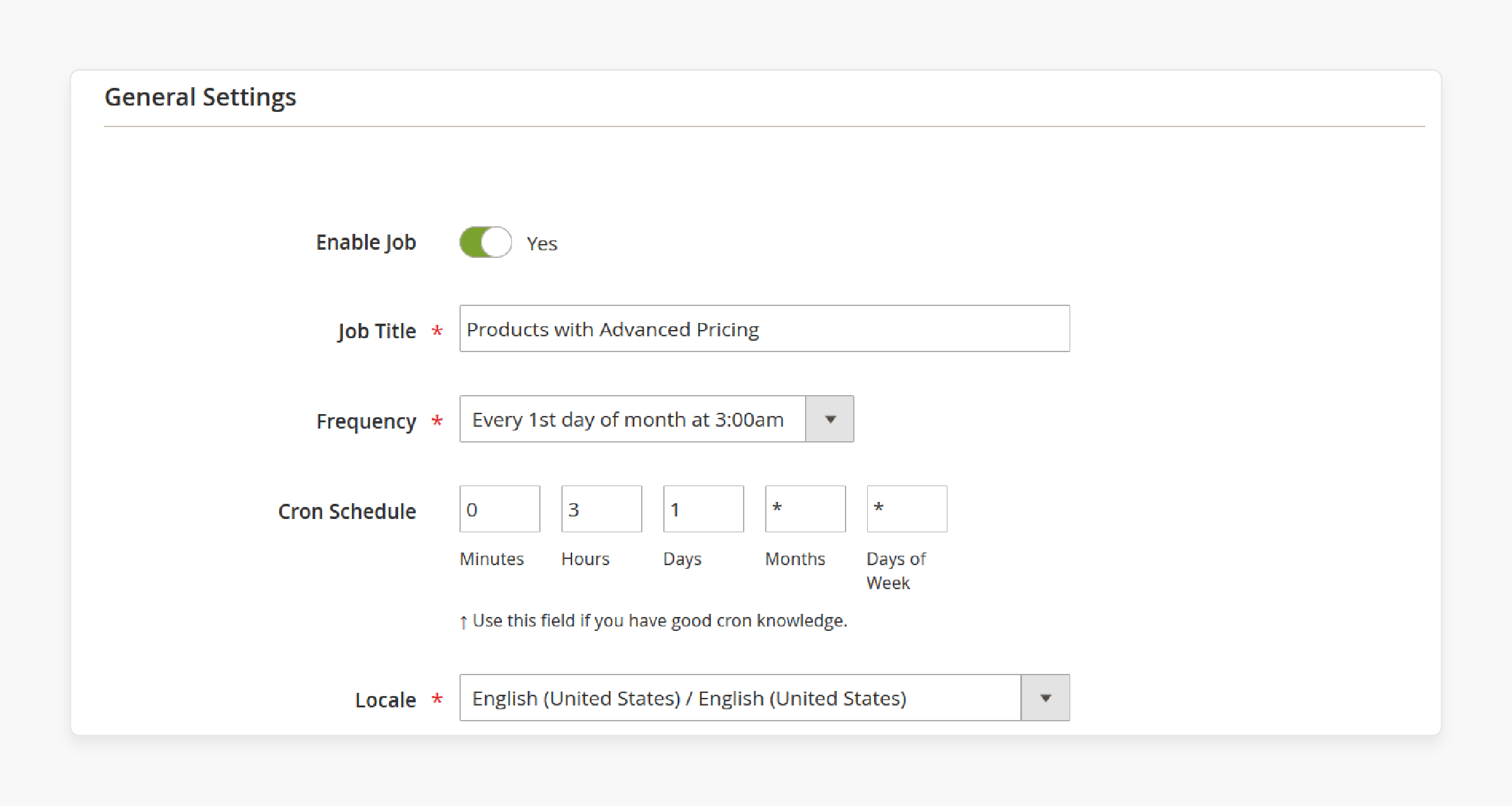 General settings for importing and exporting advanced pricing in Magento 2