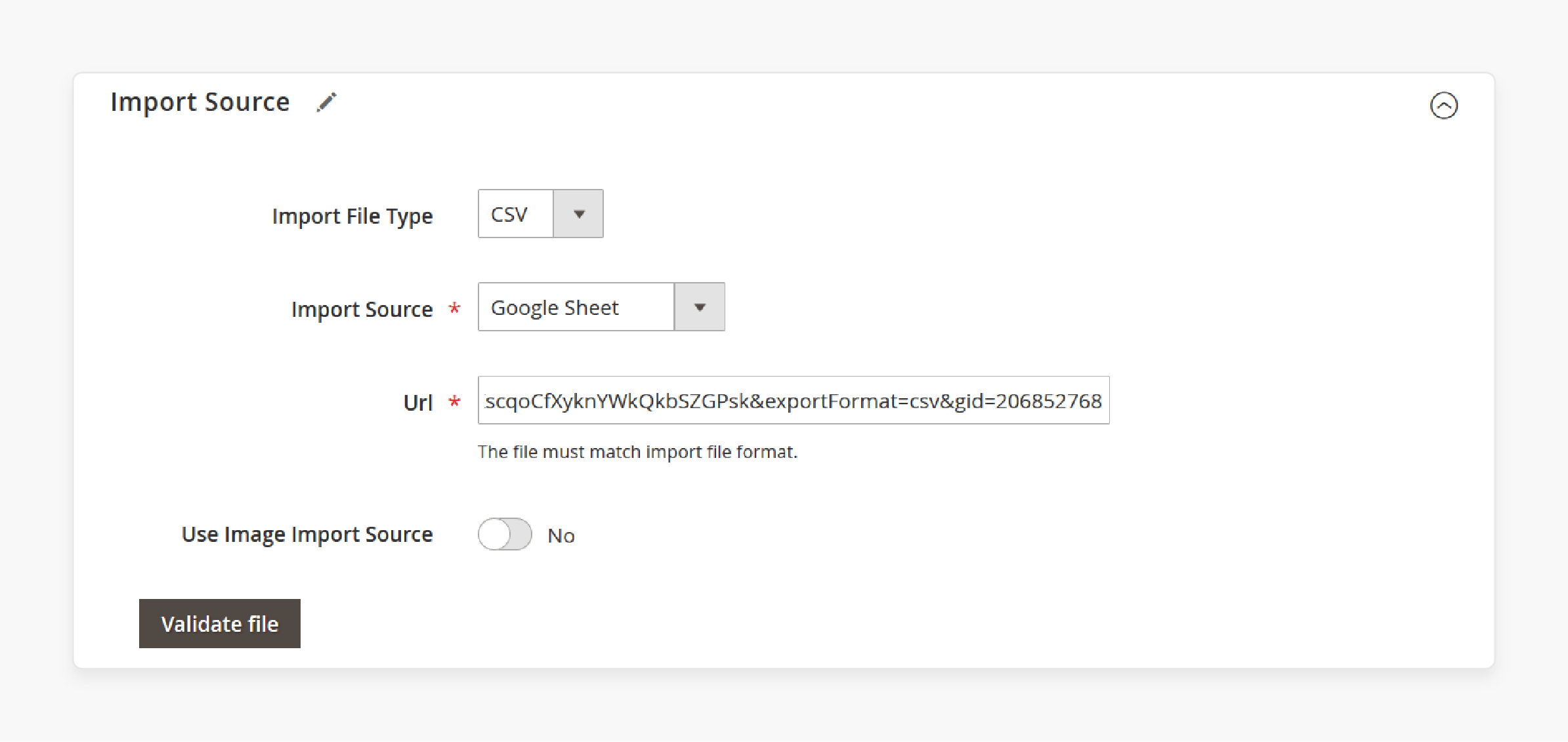 Import source configuration for advanced pricing in Magento 2