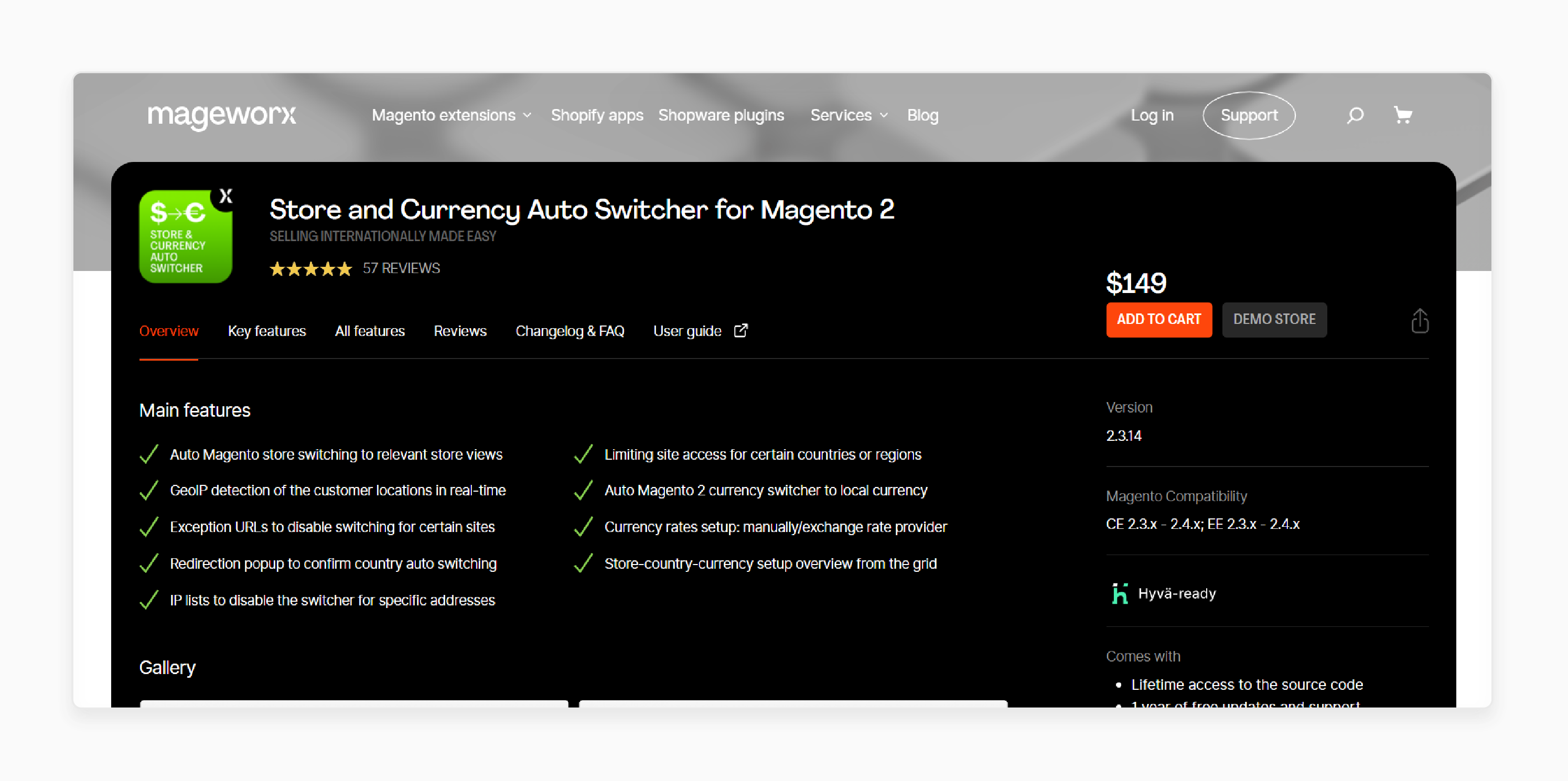 Store and Currency Auto Switcher by Mageworx for Magento