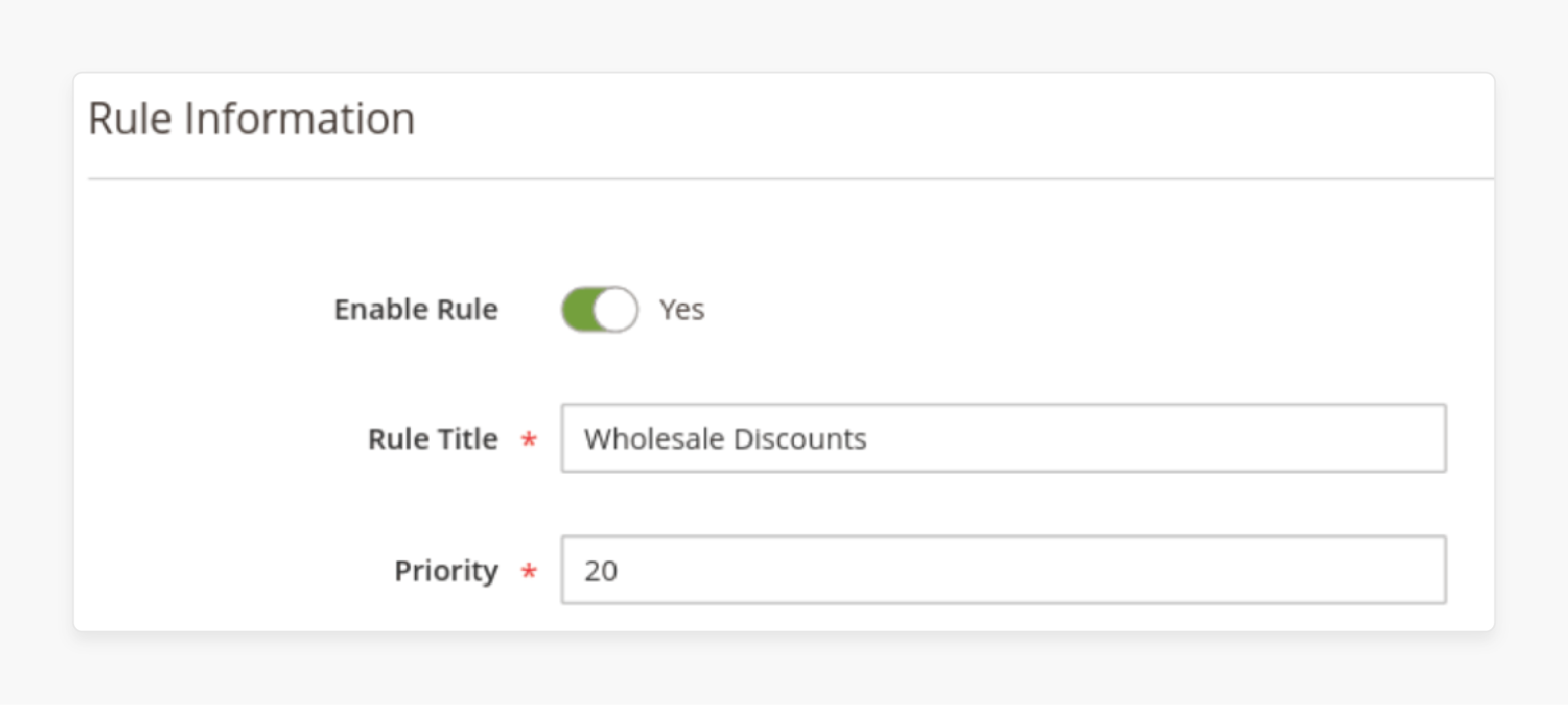 Customer groups discount settings in Magento