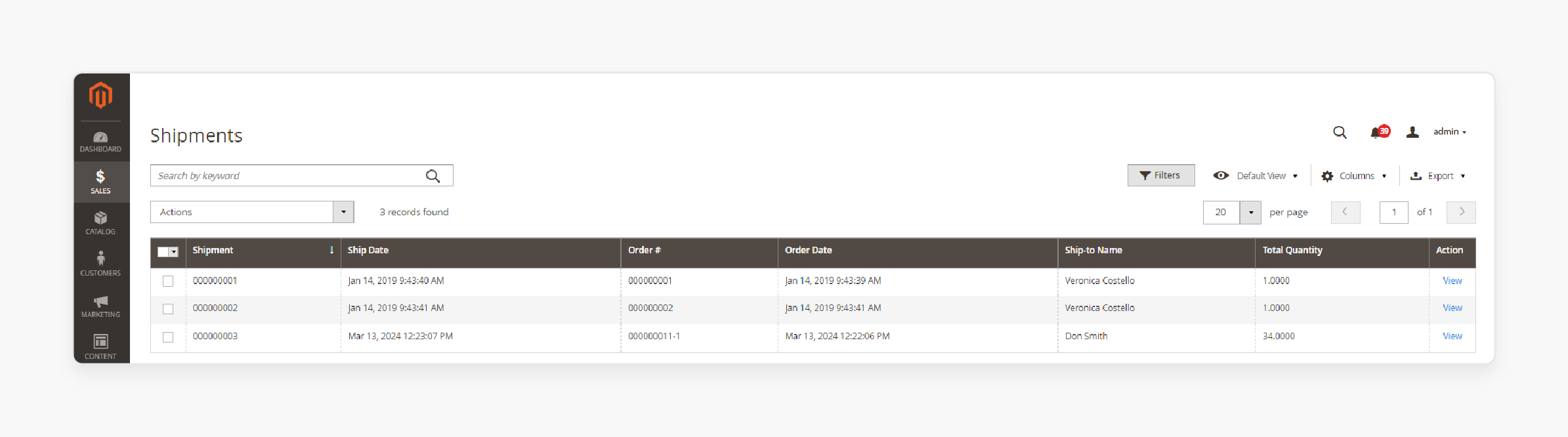 Data for Magento 2 shipment tracking insights