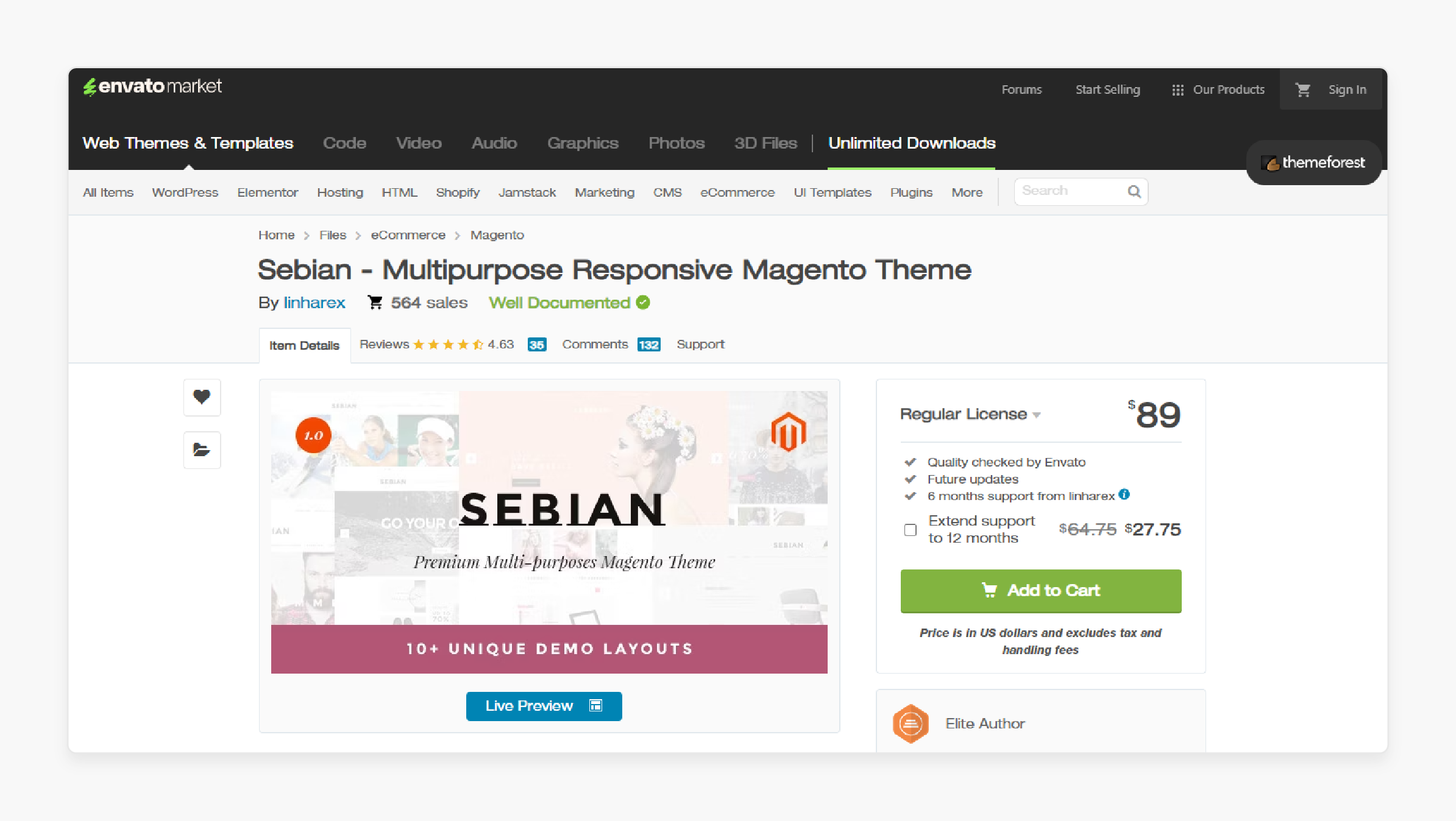 Sebian - Multipurpose Responsive Magento Theme by Linharex