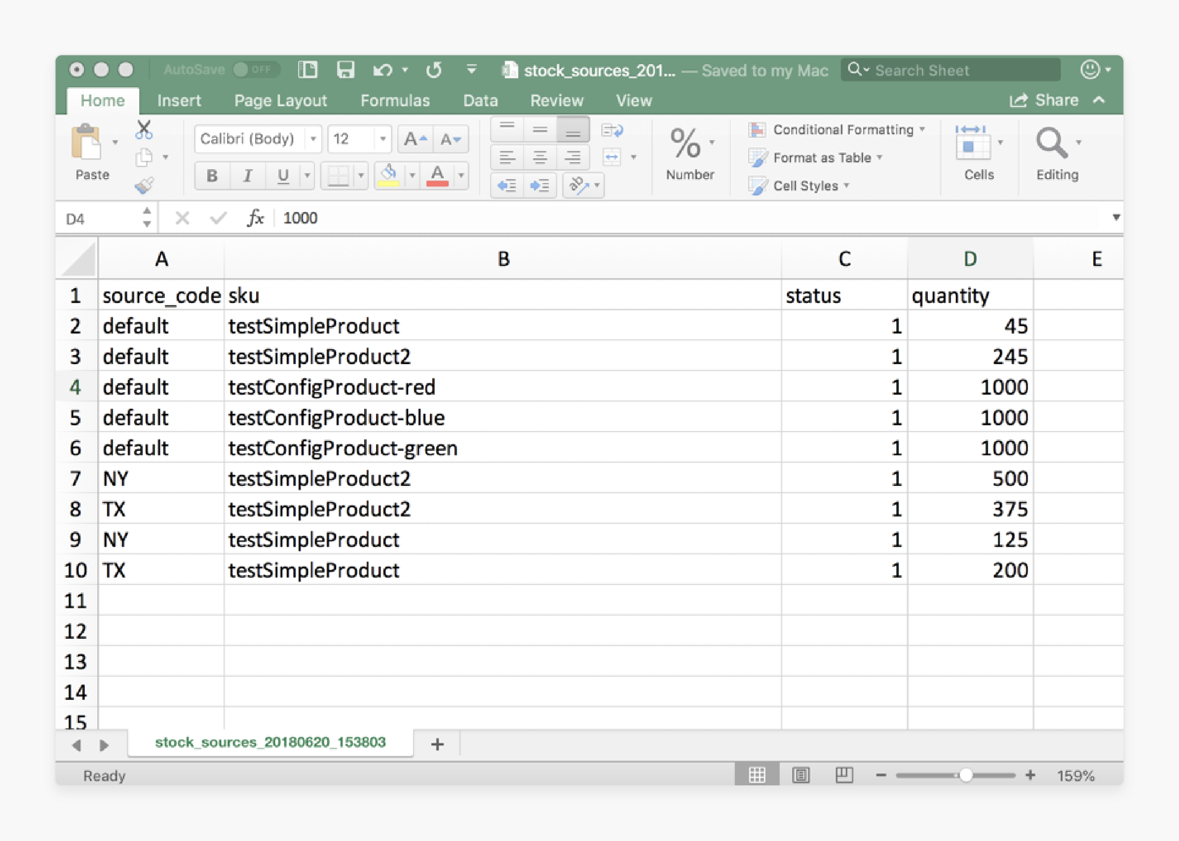 Magento 2 admin panel with CSV file directory content settings for product import