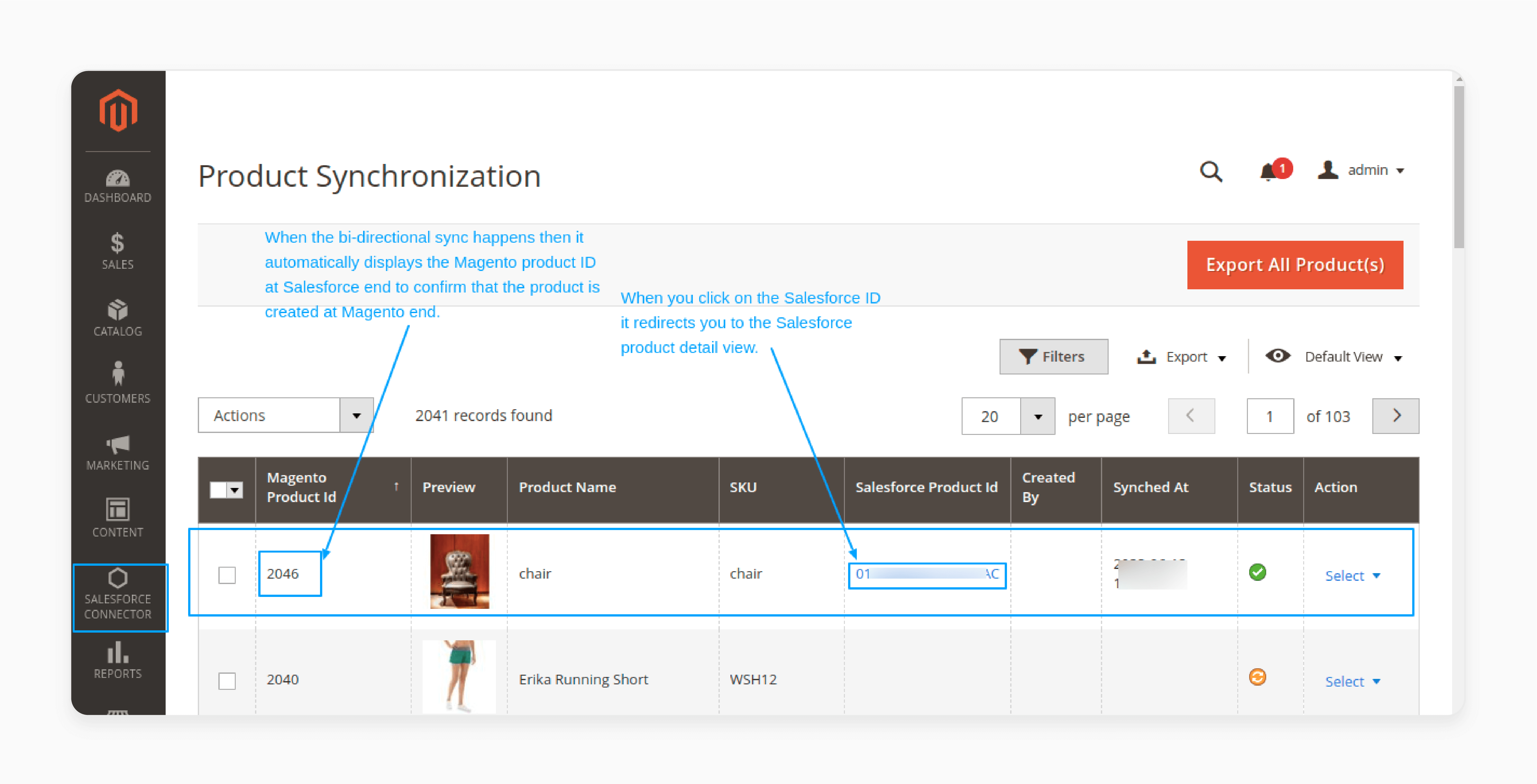 product bi-directional synchronization Magento end