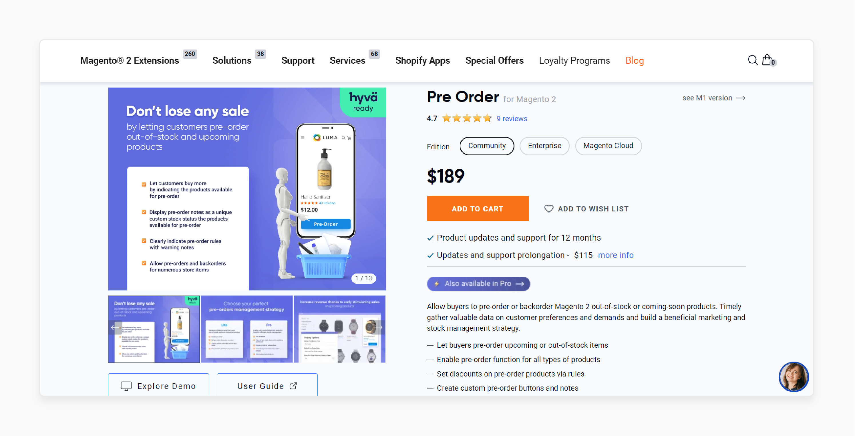 pre-order extension for Magento 2 by Amasty with support for customer data collection and marketing strategies