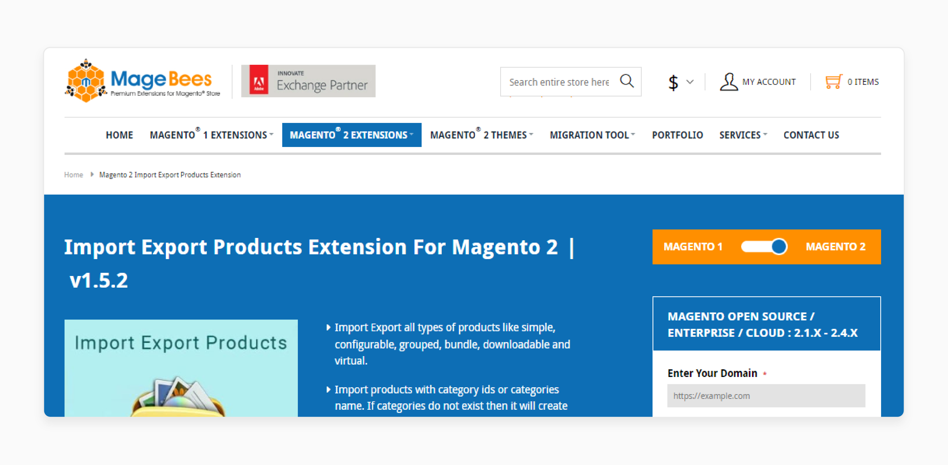 Magento 2 Product Import Export Extension by Magebees