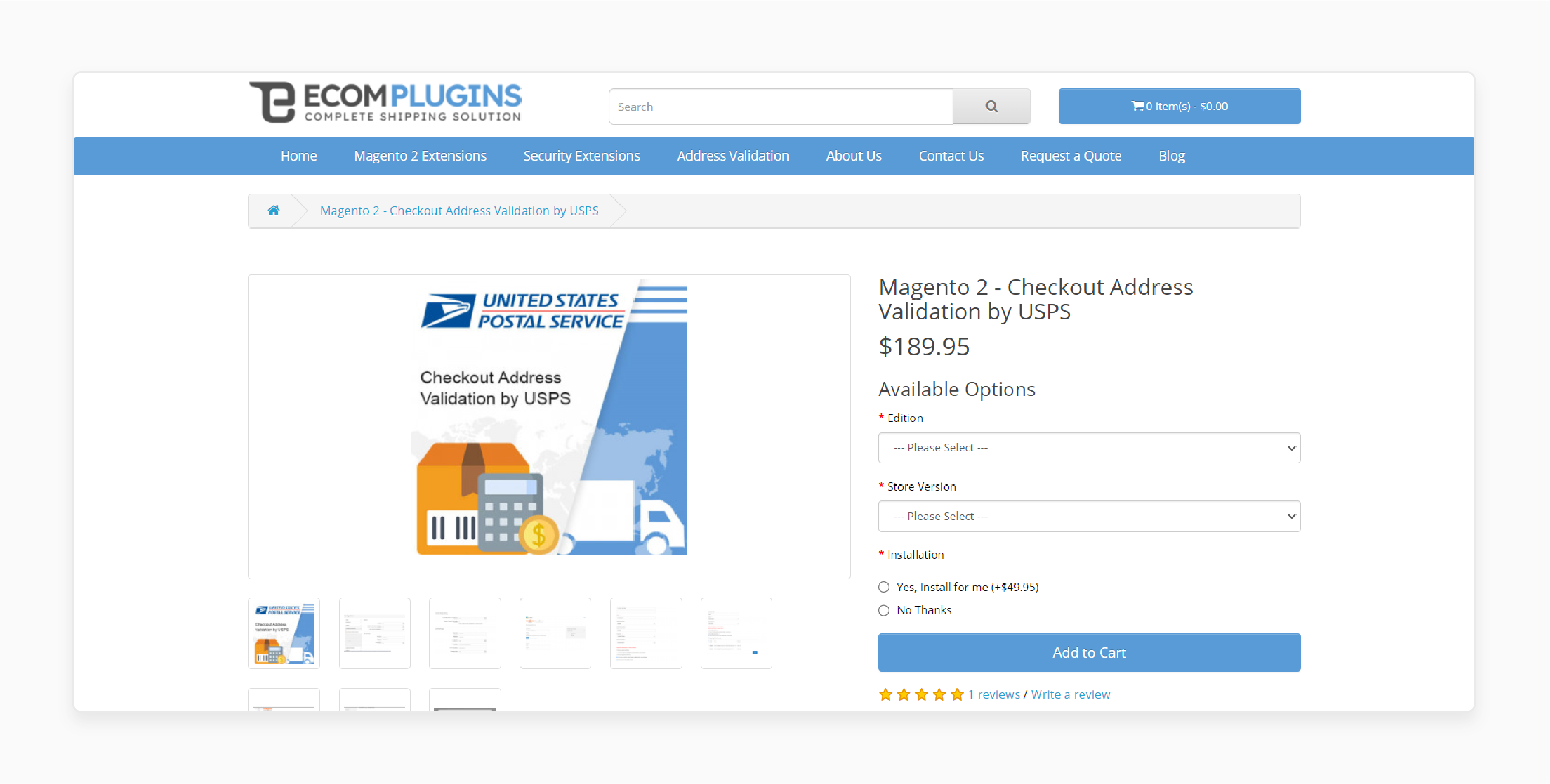 USPS Checkout Address Validation extension for ensuring accurate shipping addresses in Magento 2