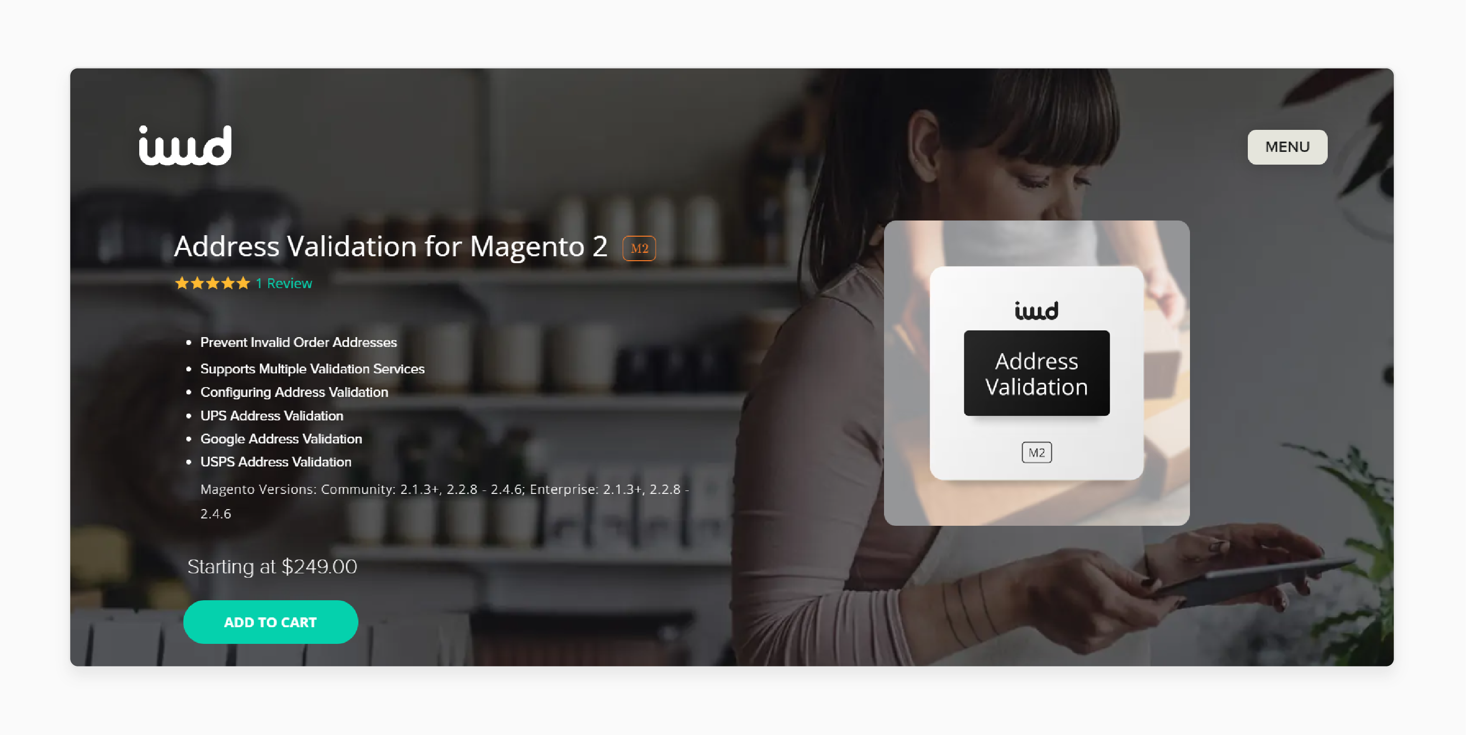 IWD Address Validation extension for validating shipping addresses in Magento 2