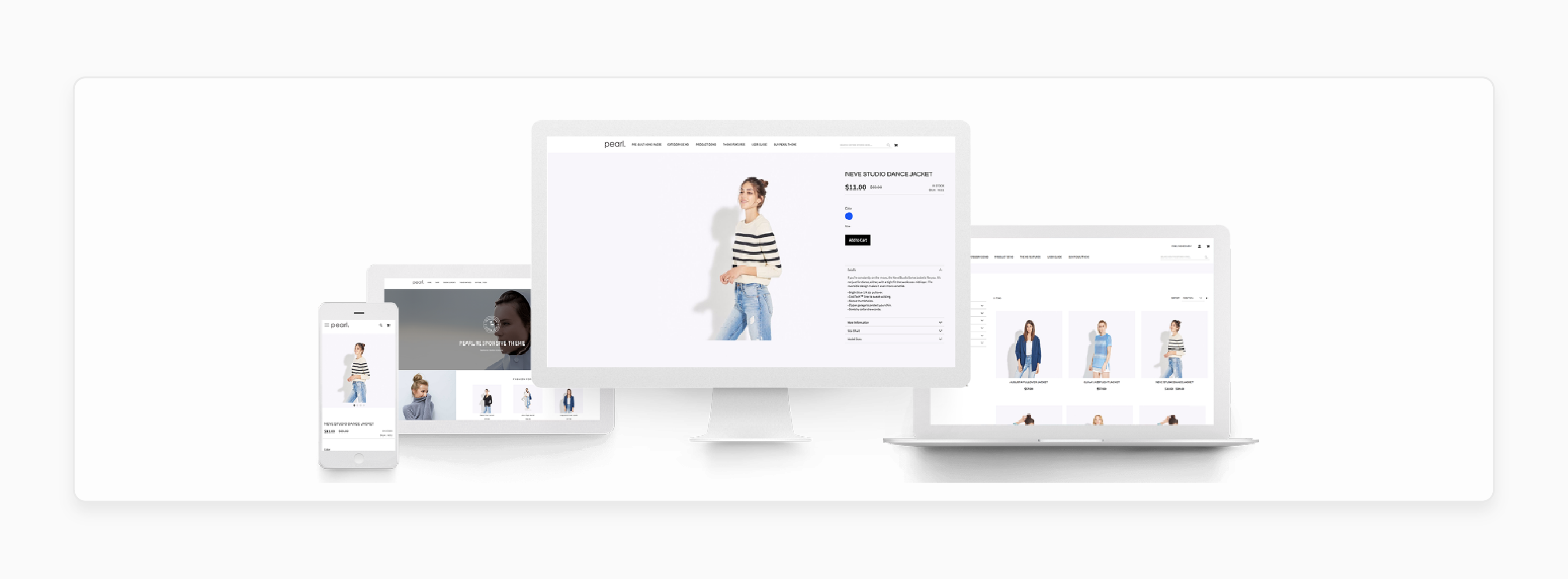 Responsive Design of Pearl Magento 2 Theme