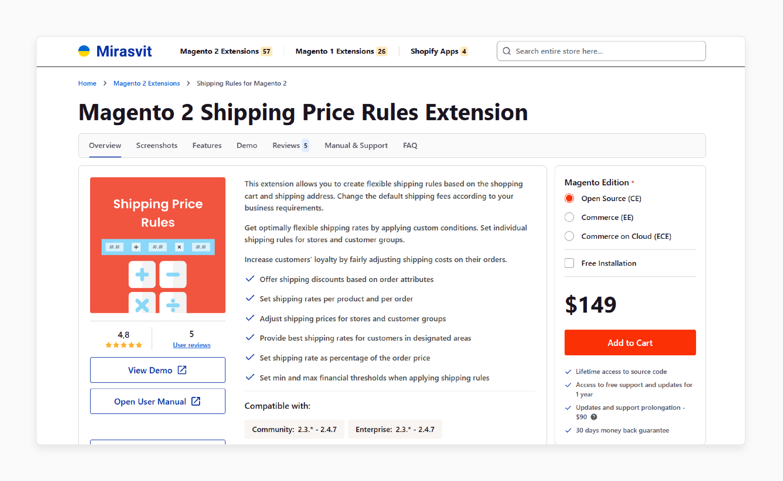 Mirasvit Magento 2 Shipping Rules