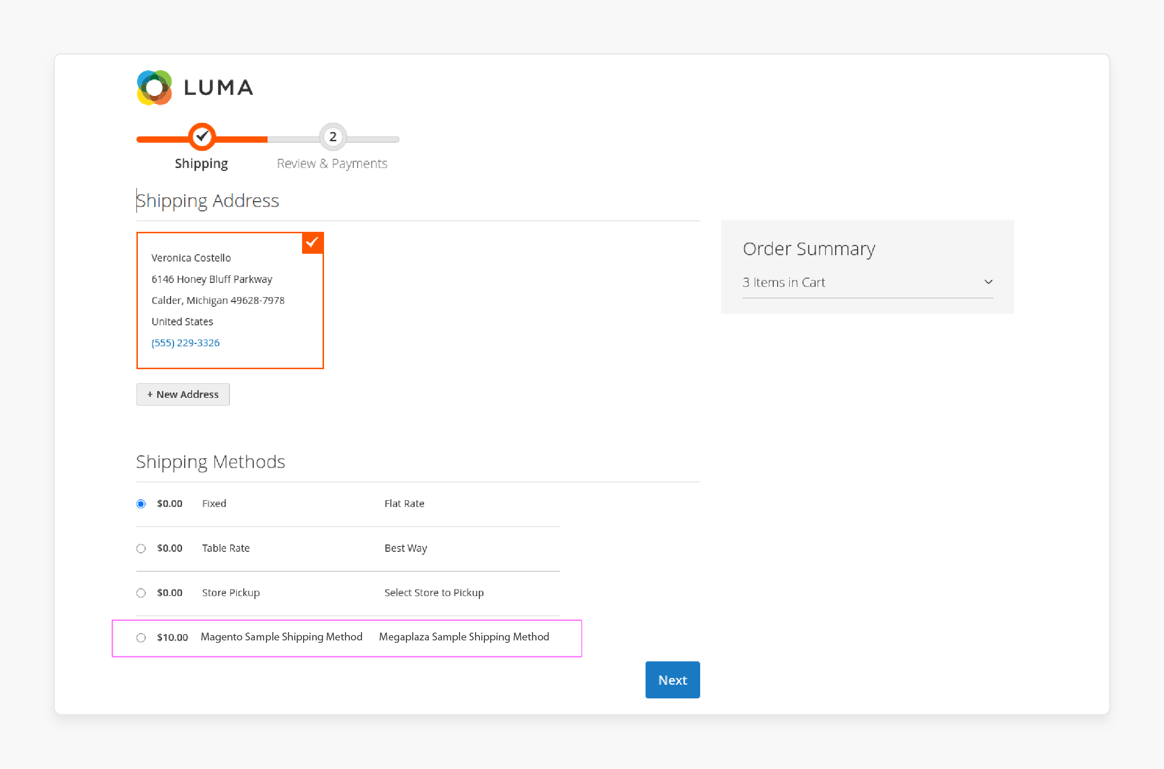 Multiple shipping methods supported in Magento 2