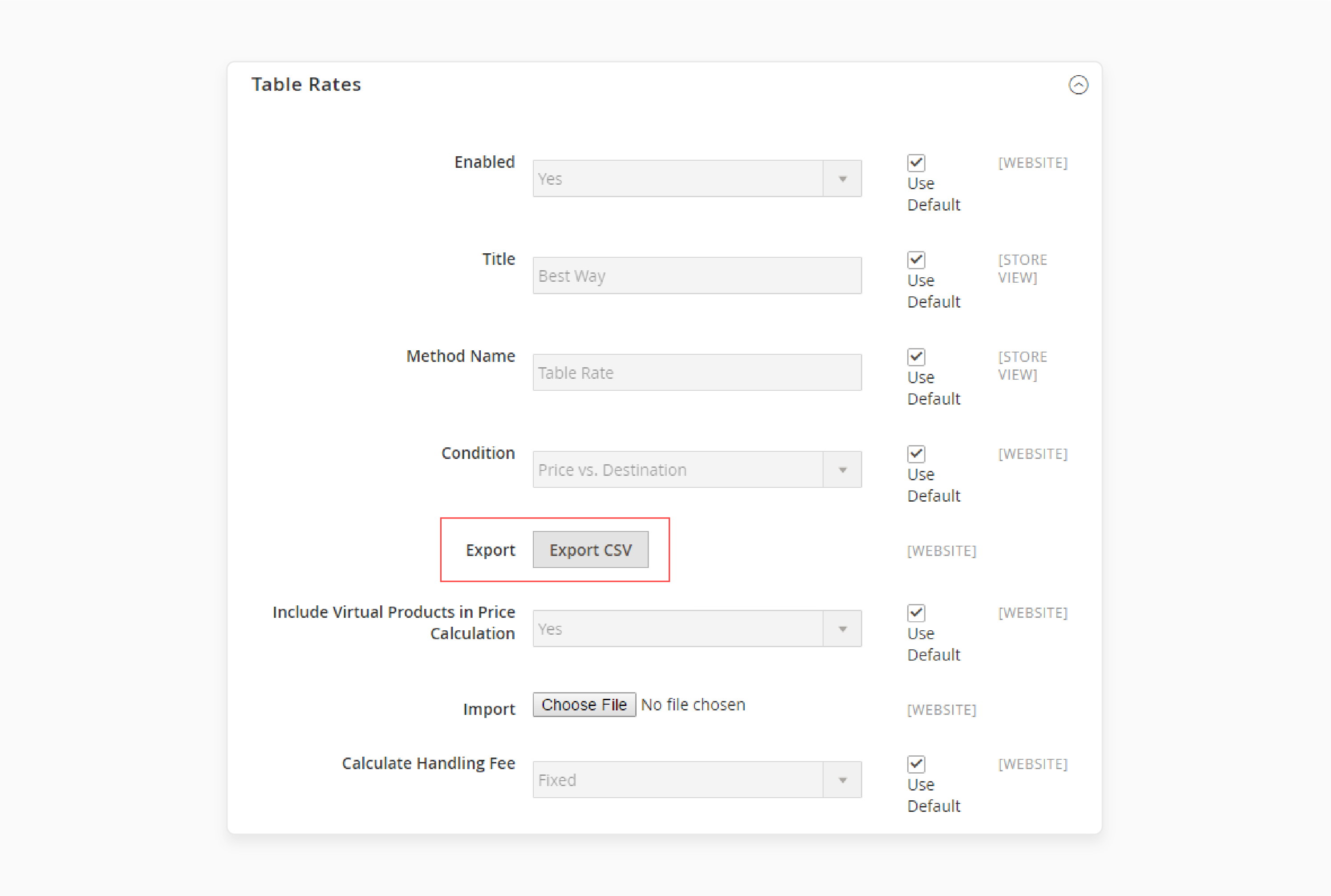 Continue building table rate data to configure Magento 2 shipping methods