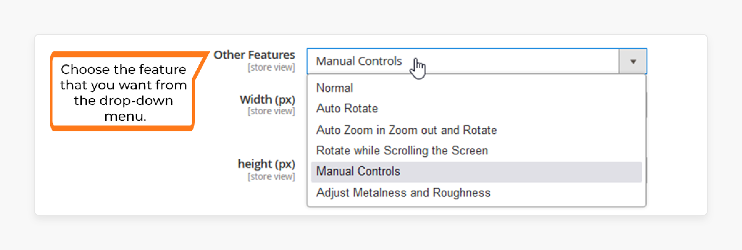 Configuring Zoom in Magento 2 3D Viewer