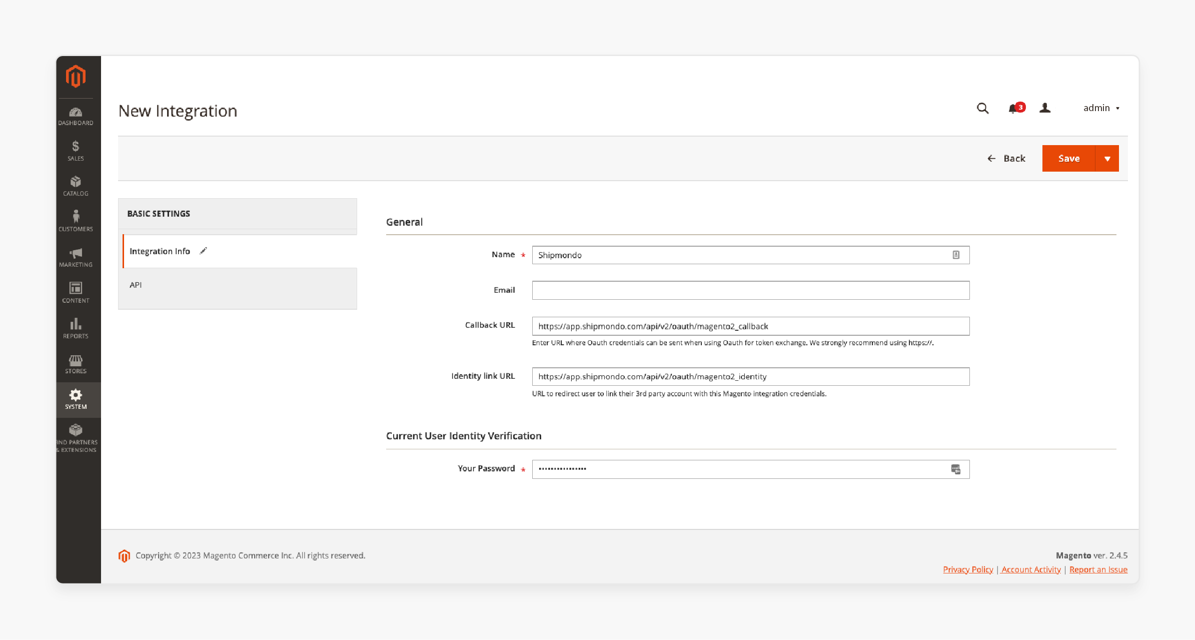 Webshop security configuration