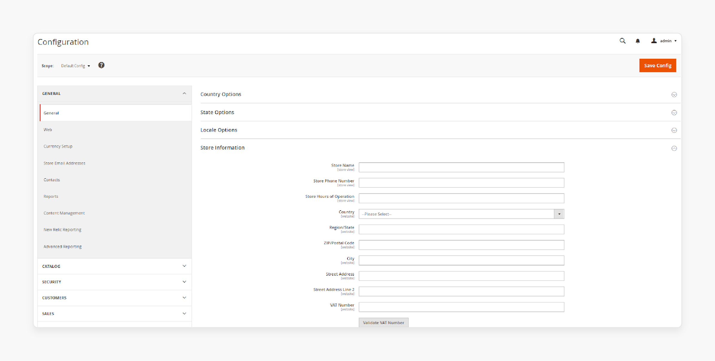 Magento 2 configuration settings
