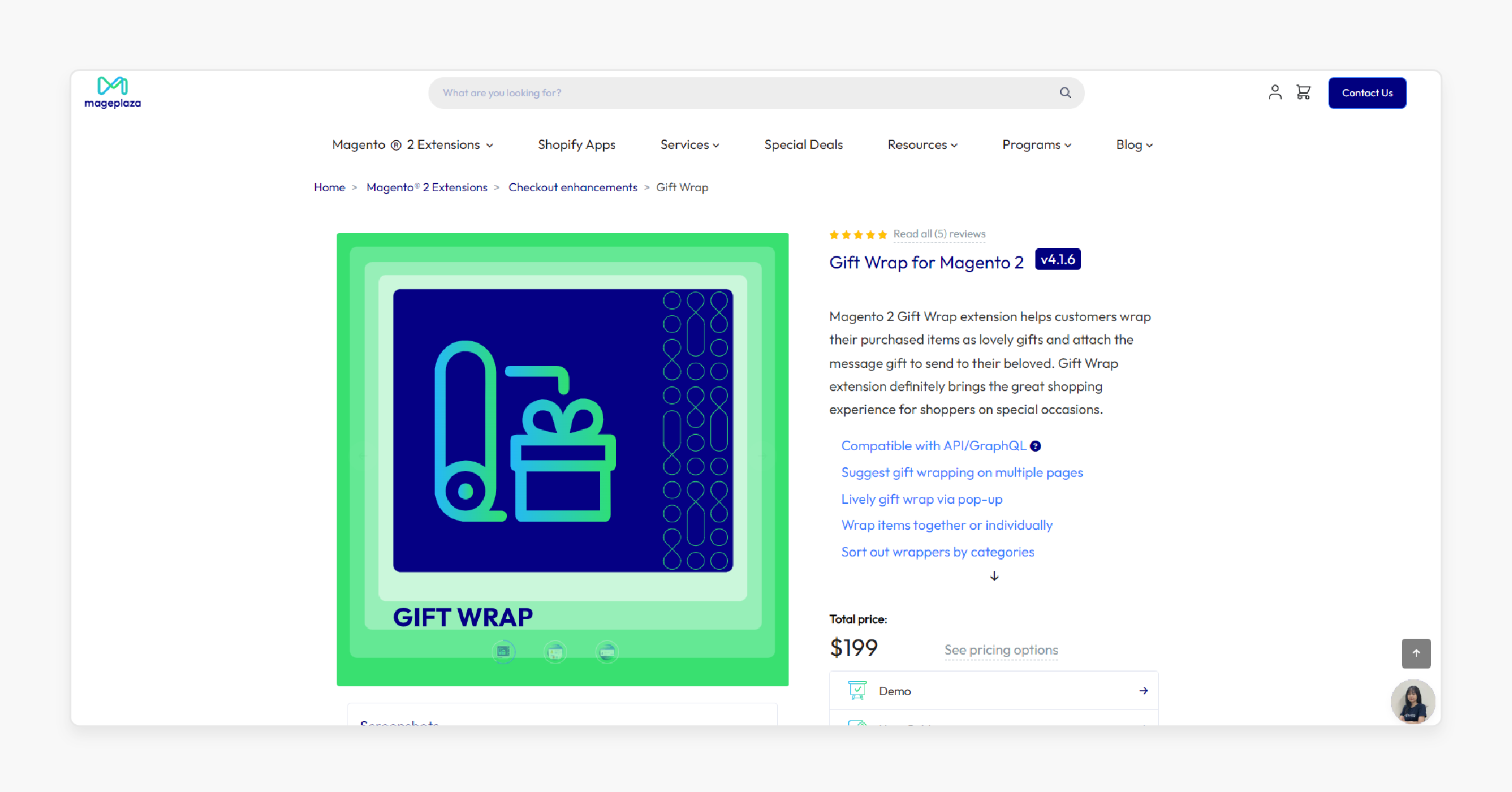 MagePlaza Gift Wrap for Magento 2