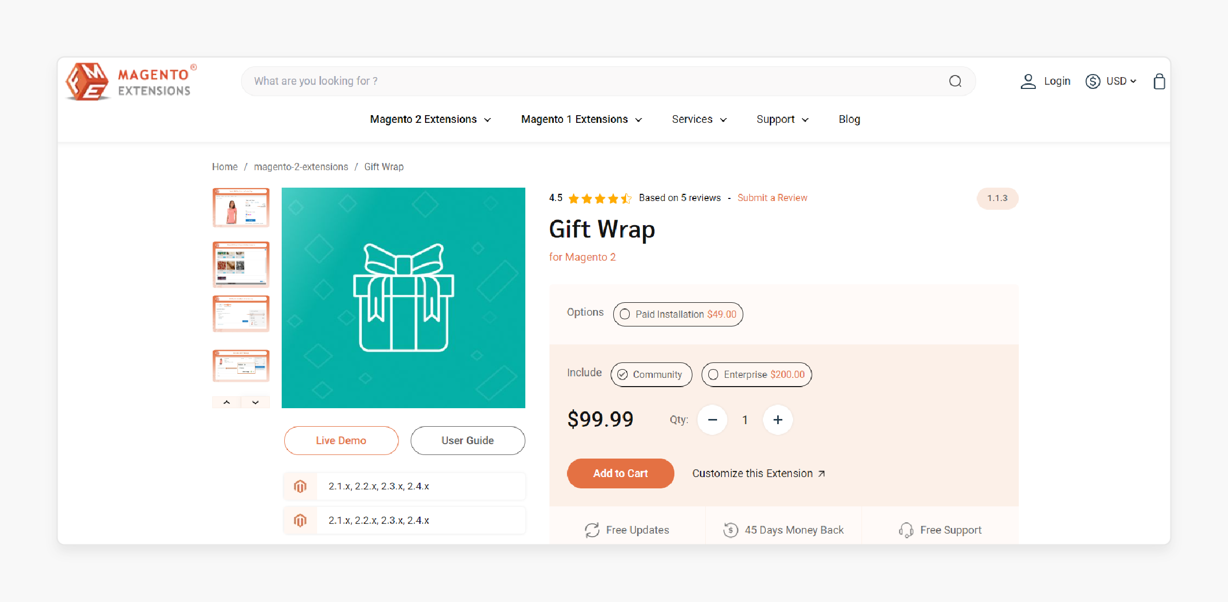 FME Extension Gift Wrap for Magento 2