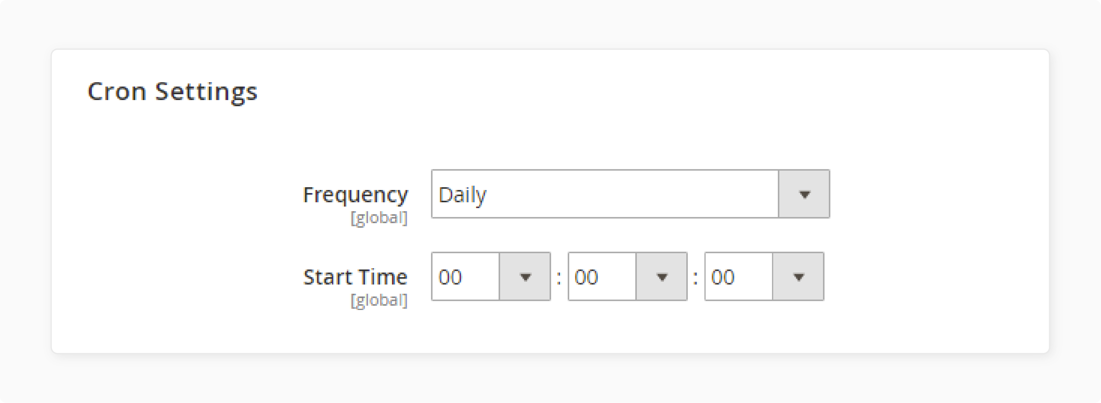 Setting cron job frequency in Magento seo sitemap settings