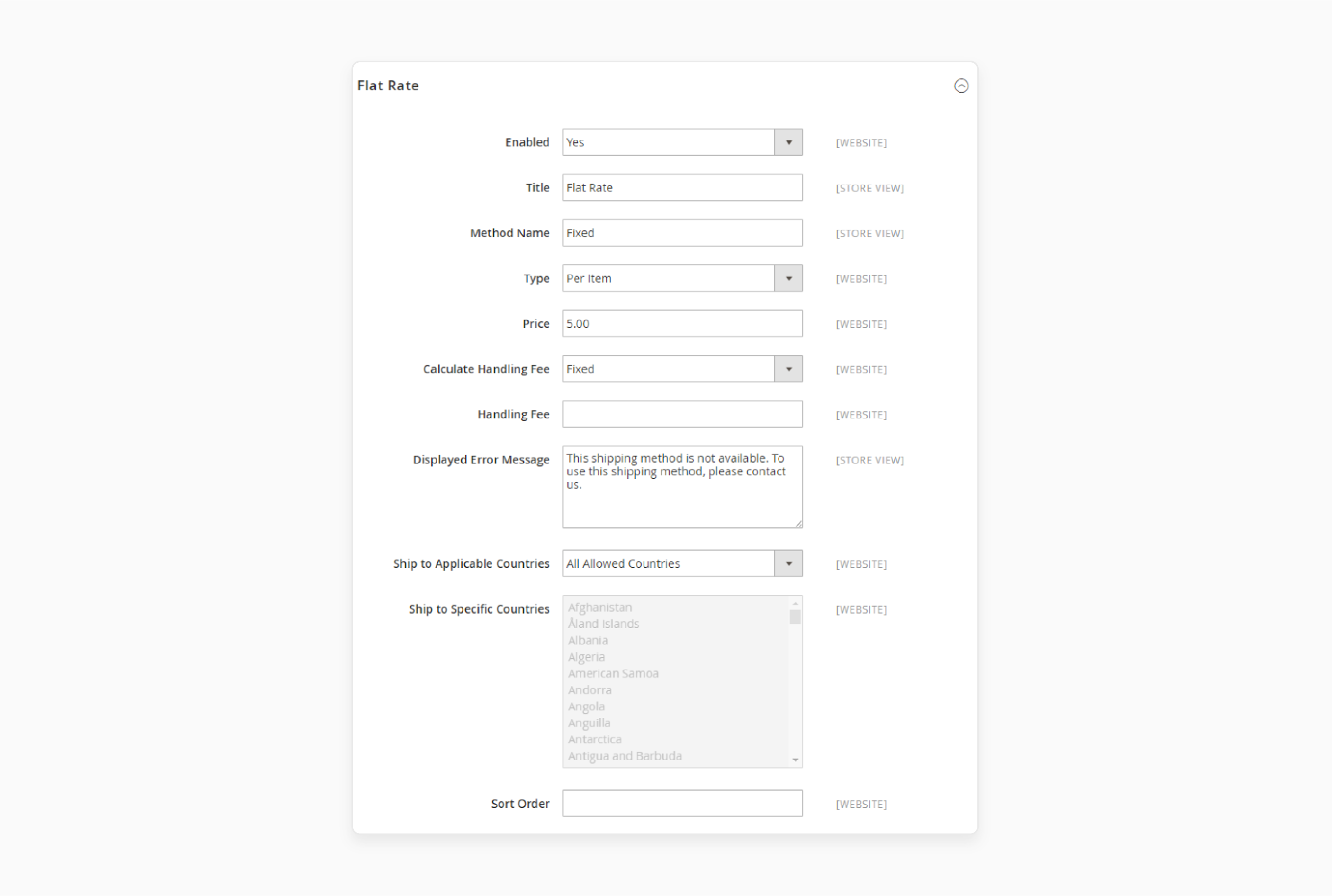 Set Enable to Yes and configure as your needs