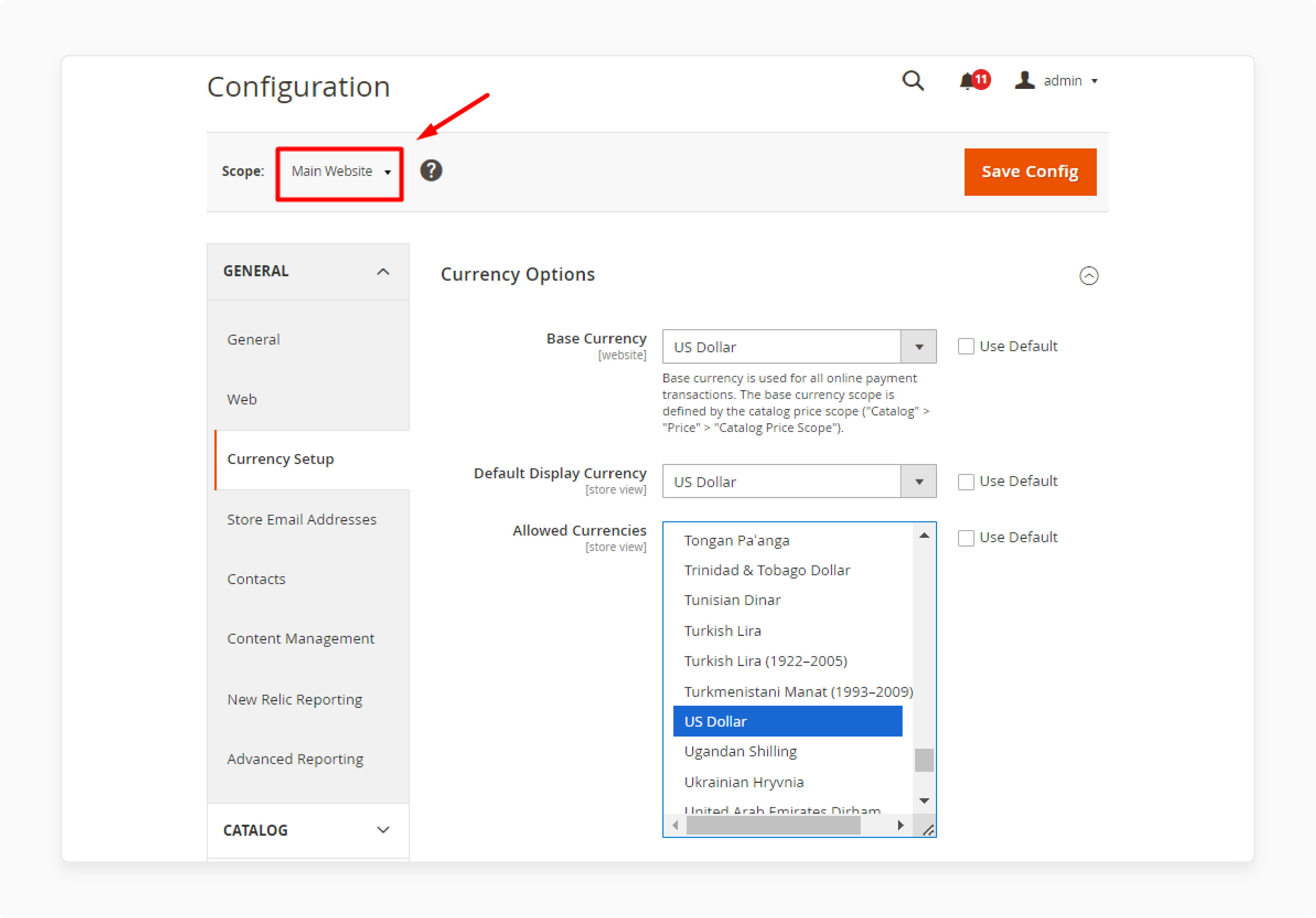 Modify currencies in the Magento 2 omnibus extension