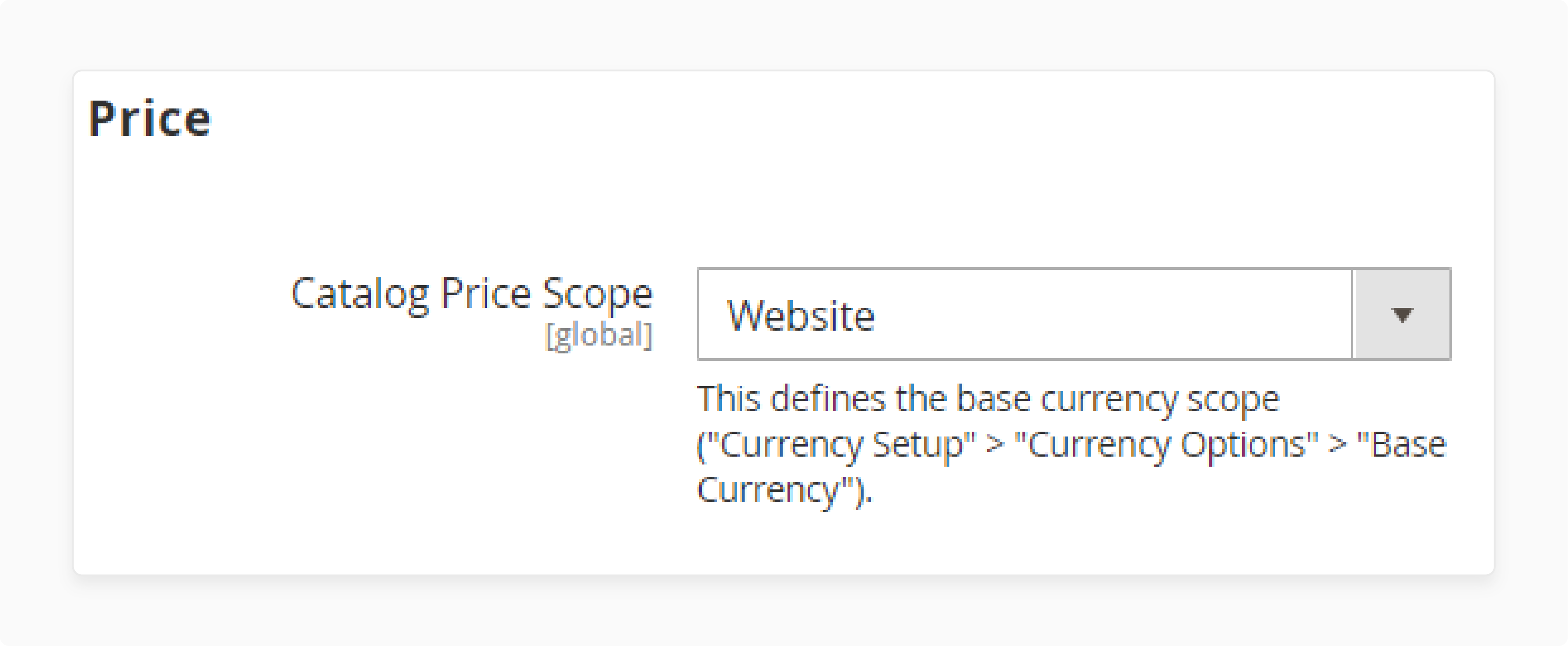 Change catalog price scope in the Magento 2 omnibus extension