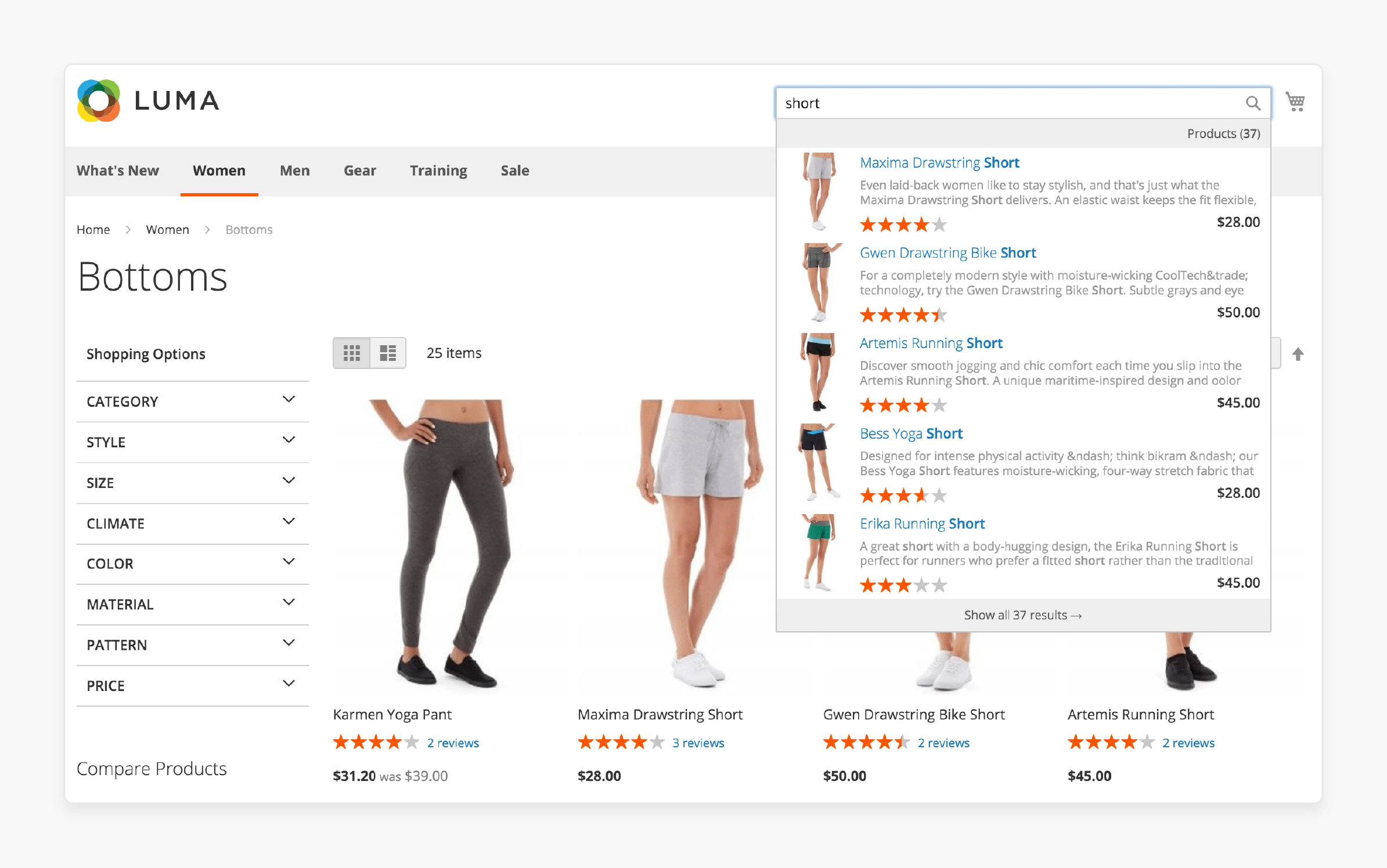 Product Qualities in Magento 2 Search Autocomplete