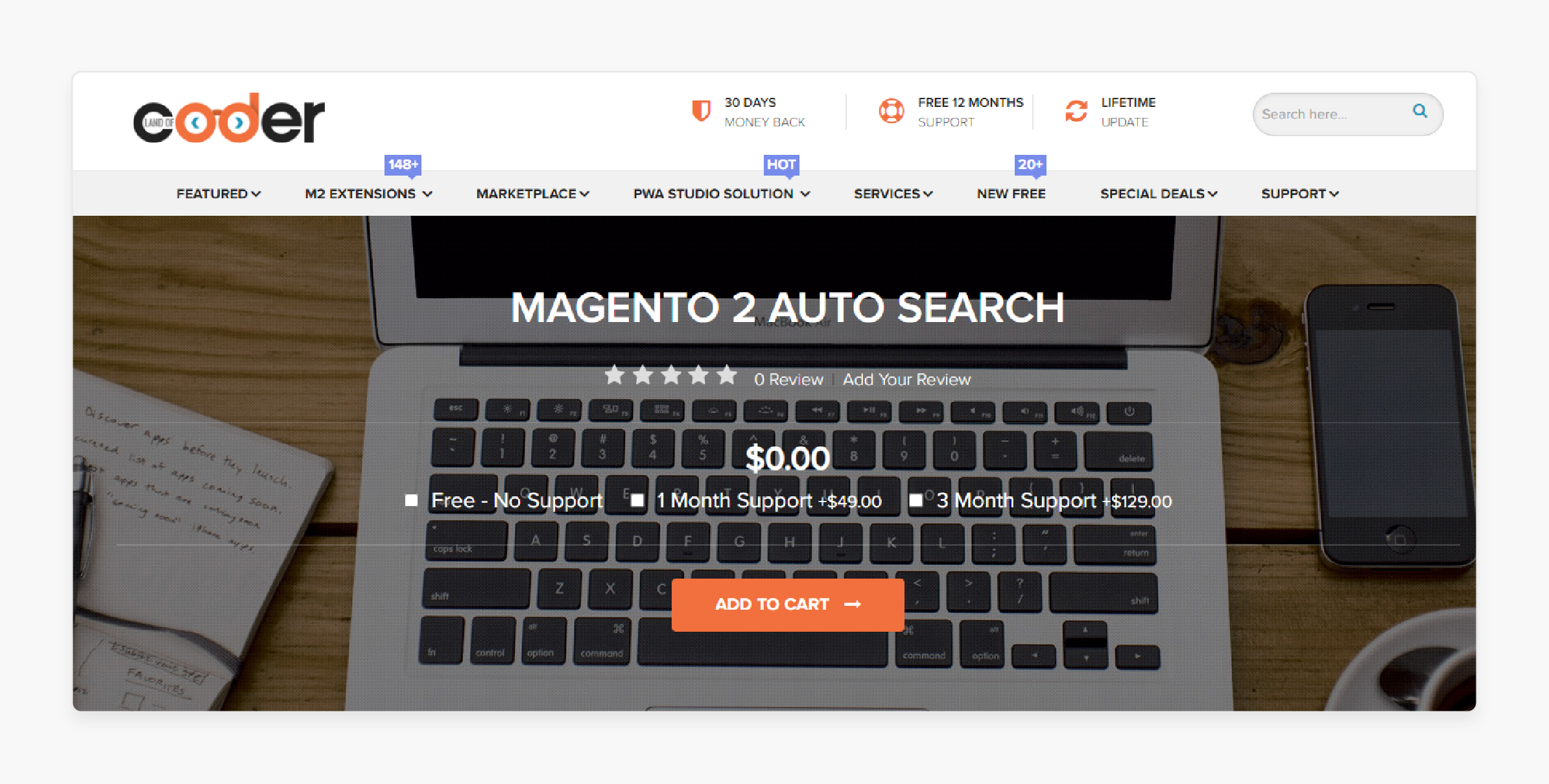 LandOfCoder Magento 2 Search Autocomplete