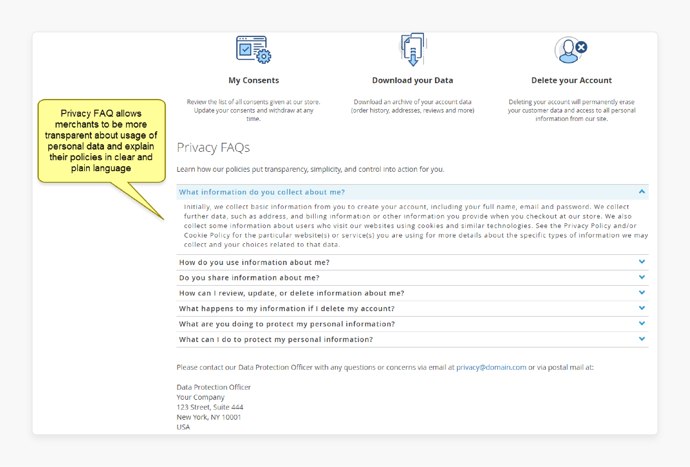 Key Features: Privacy FAQ